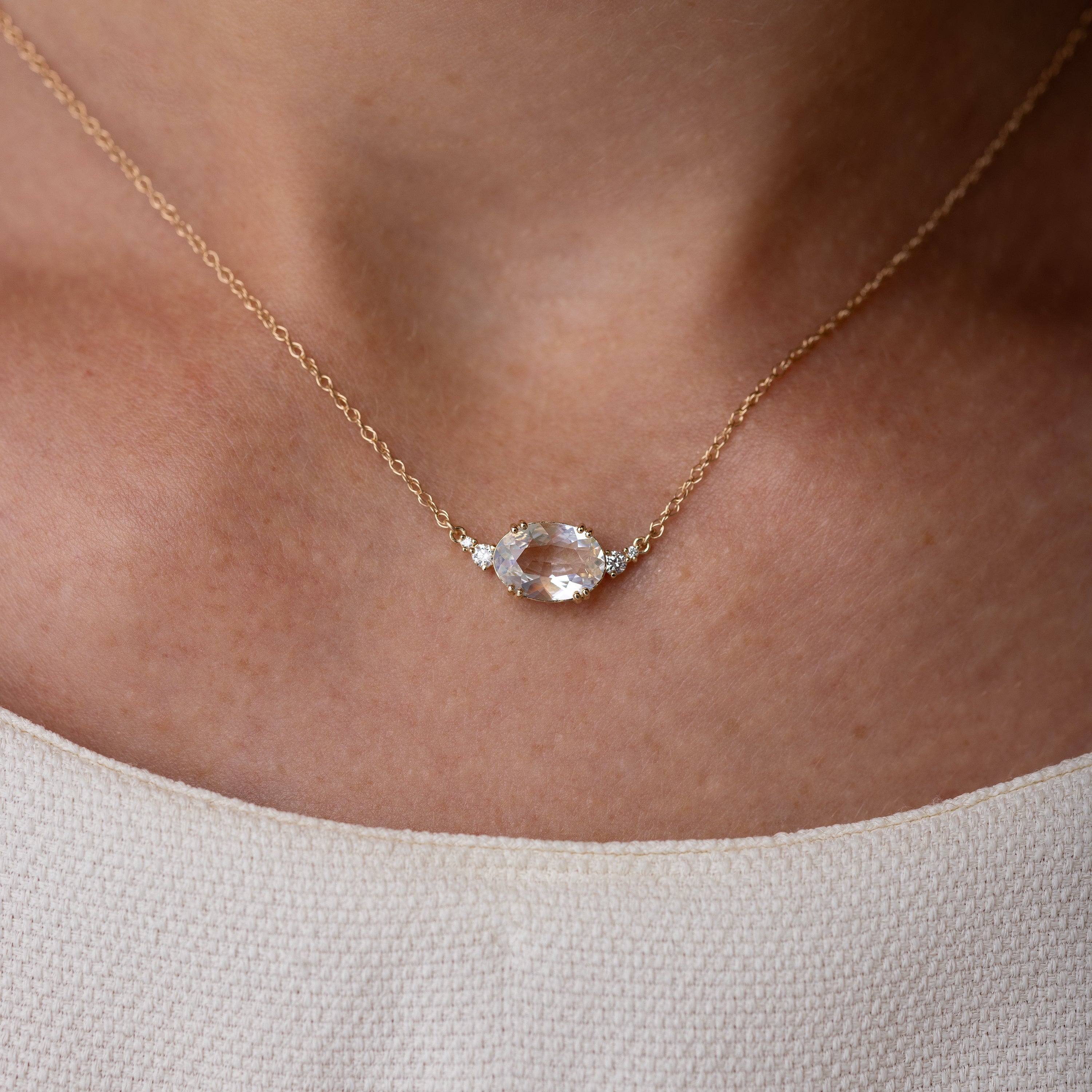 Pictorial Necklace, 1.11ct. Madagascar Moonstone | Melanie Casey