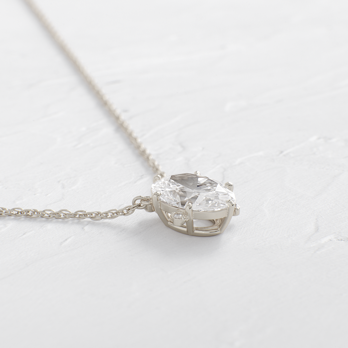 To A Flame Necklace, Oval Cut | Melanie Casey