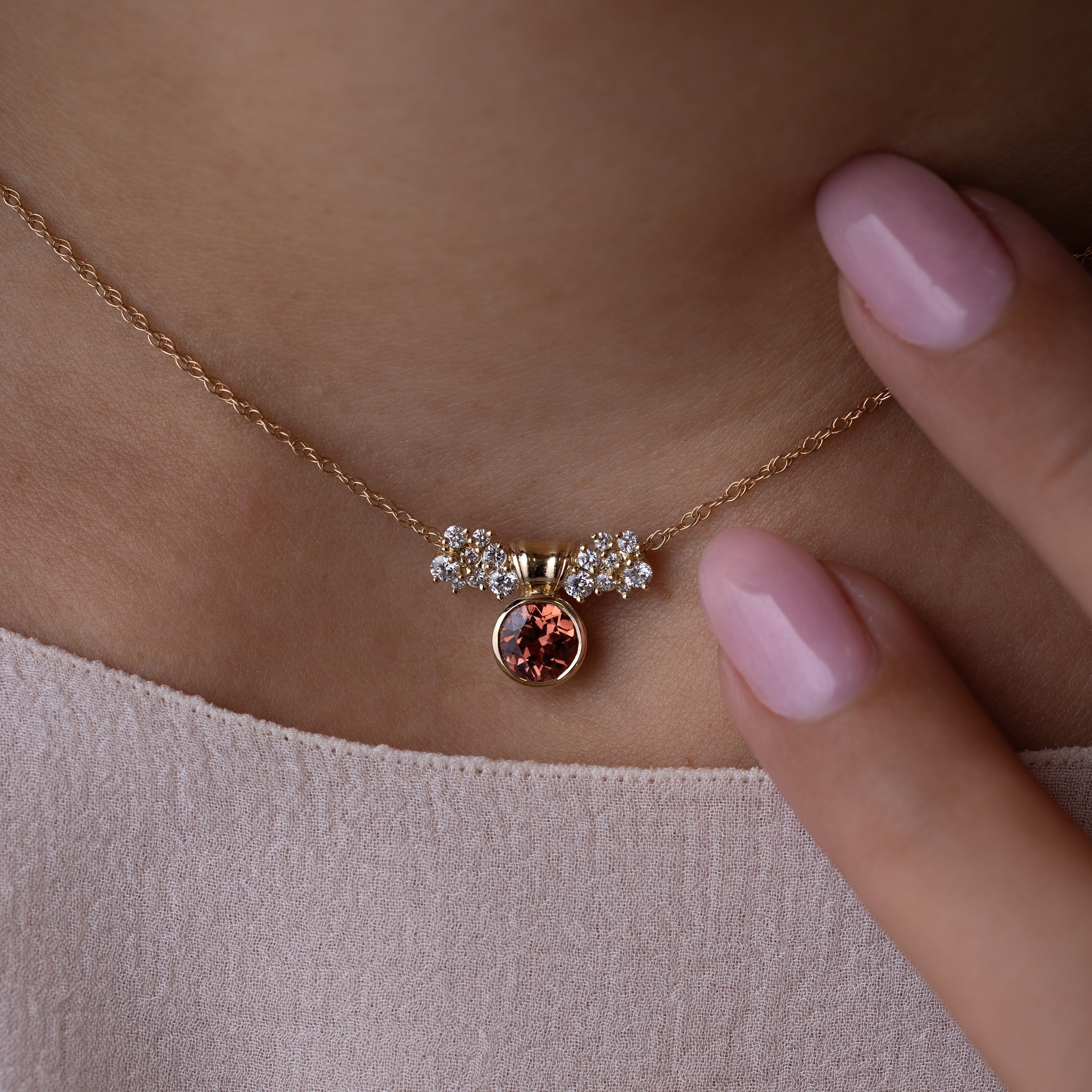 Corridor Necklace, 0.9ct. Mayala Garnet | Melanie Casey Fine Jewelry