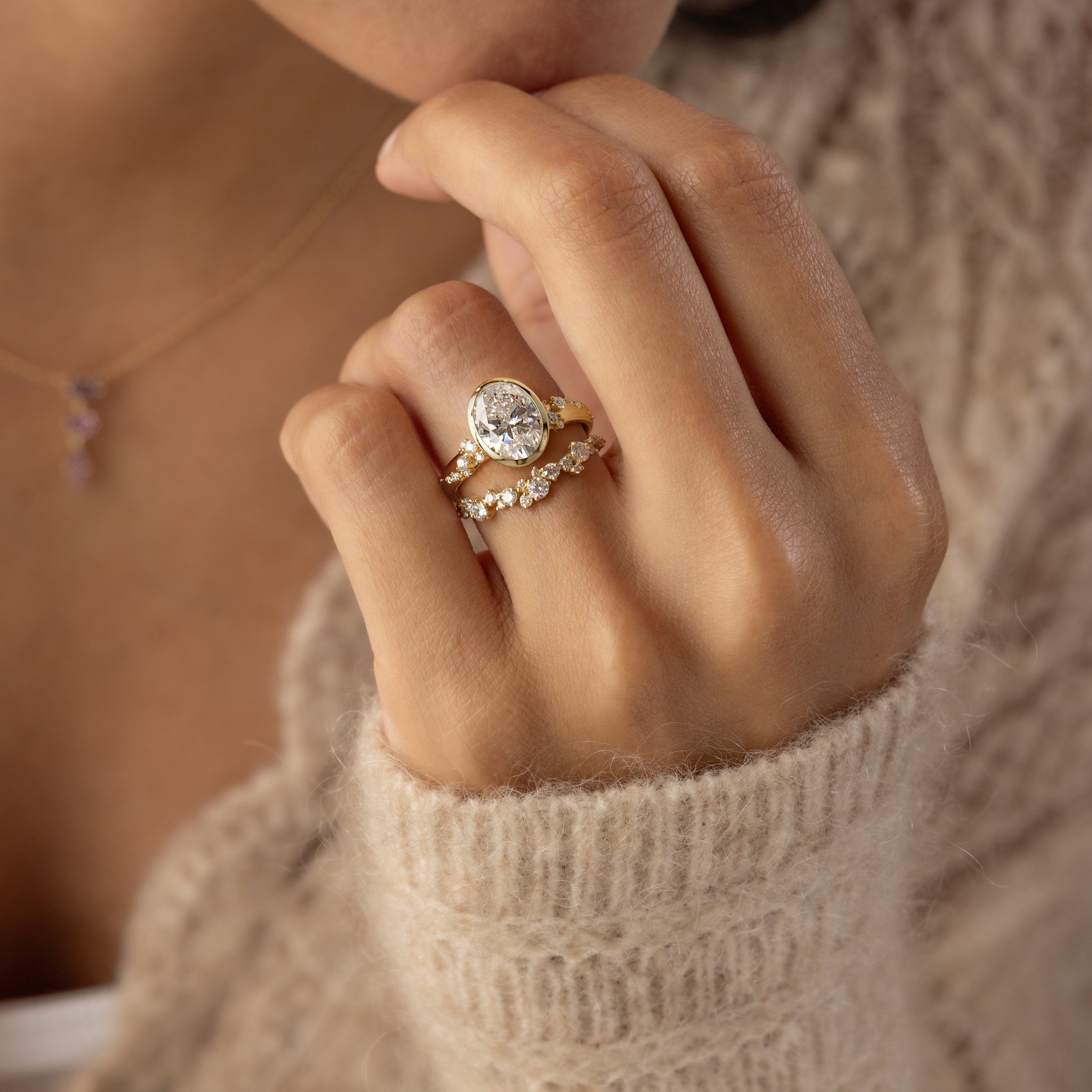 Aerial Ring, Oval Cut | Handcrafted Engagement Ring | Melanie Casey