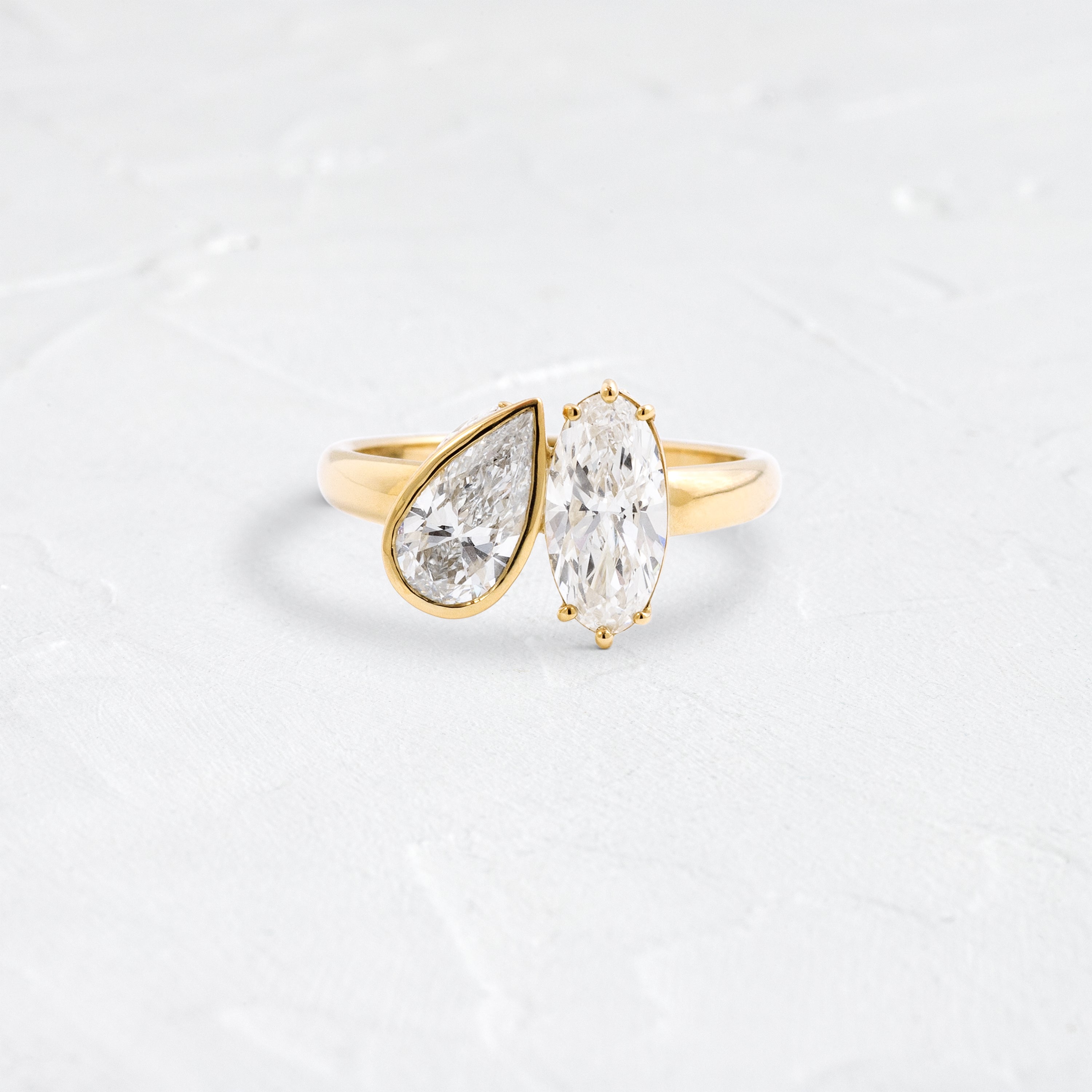 Prolong Ring, 2.12ctw. Lab-Grown Oval and Pear Cuts | Melanie