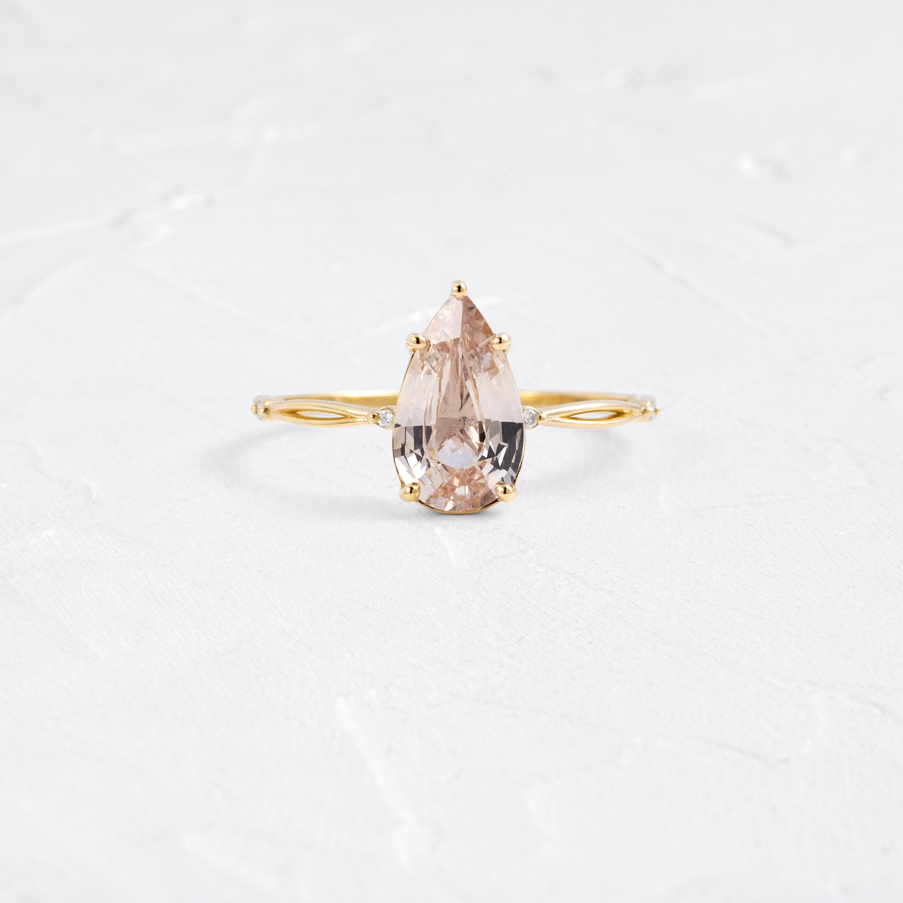 Hillside Ring, 1.52ct. Peach Sapphire | Melanie Casey Jewelry