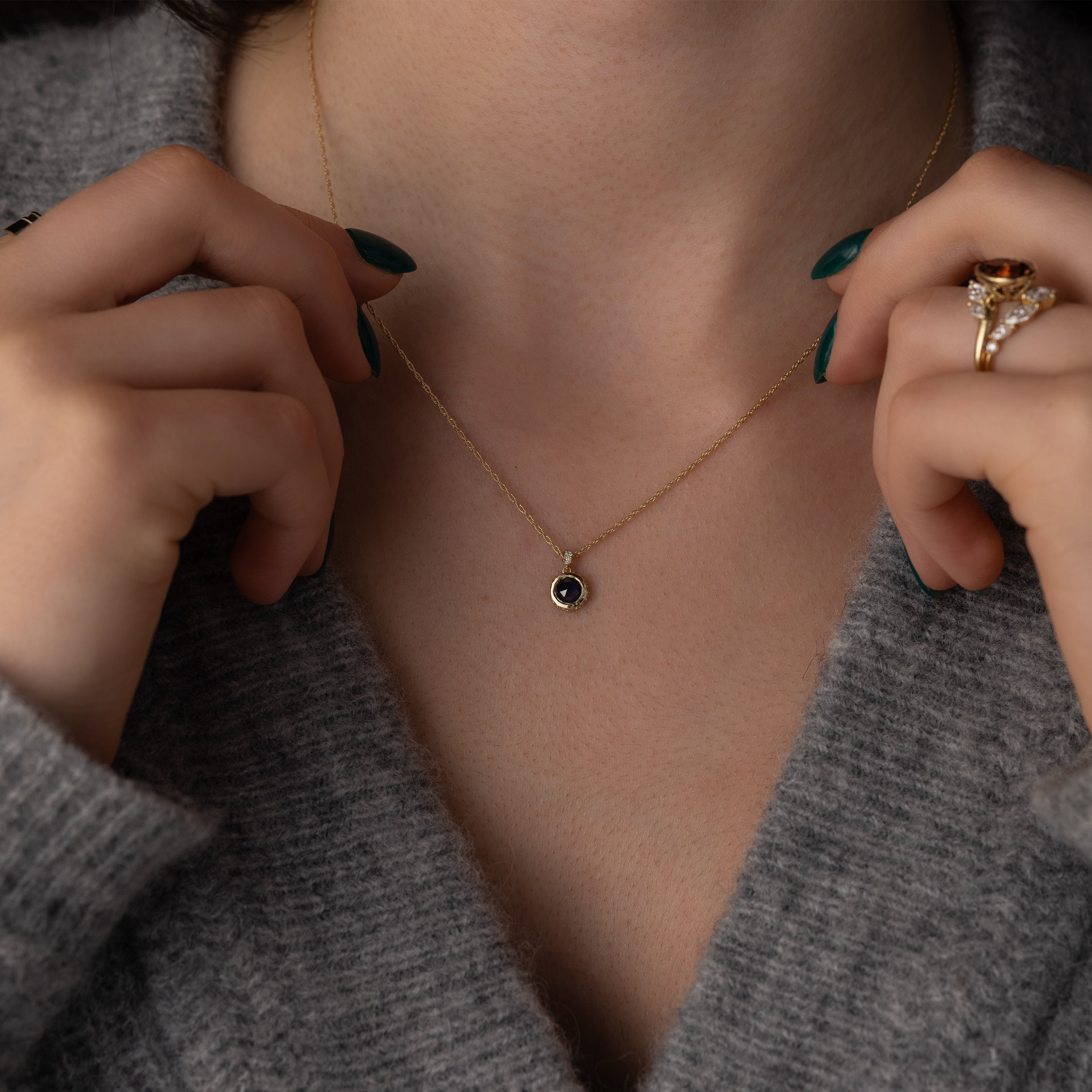 Reminisce Necklace, Blue Sapphire | Melanie Casey Fine Jewelry