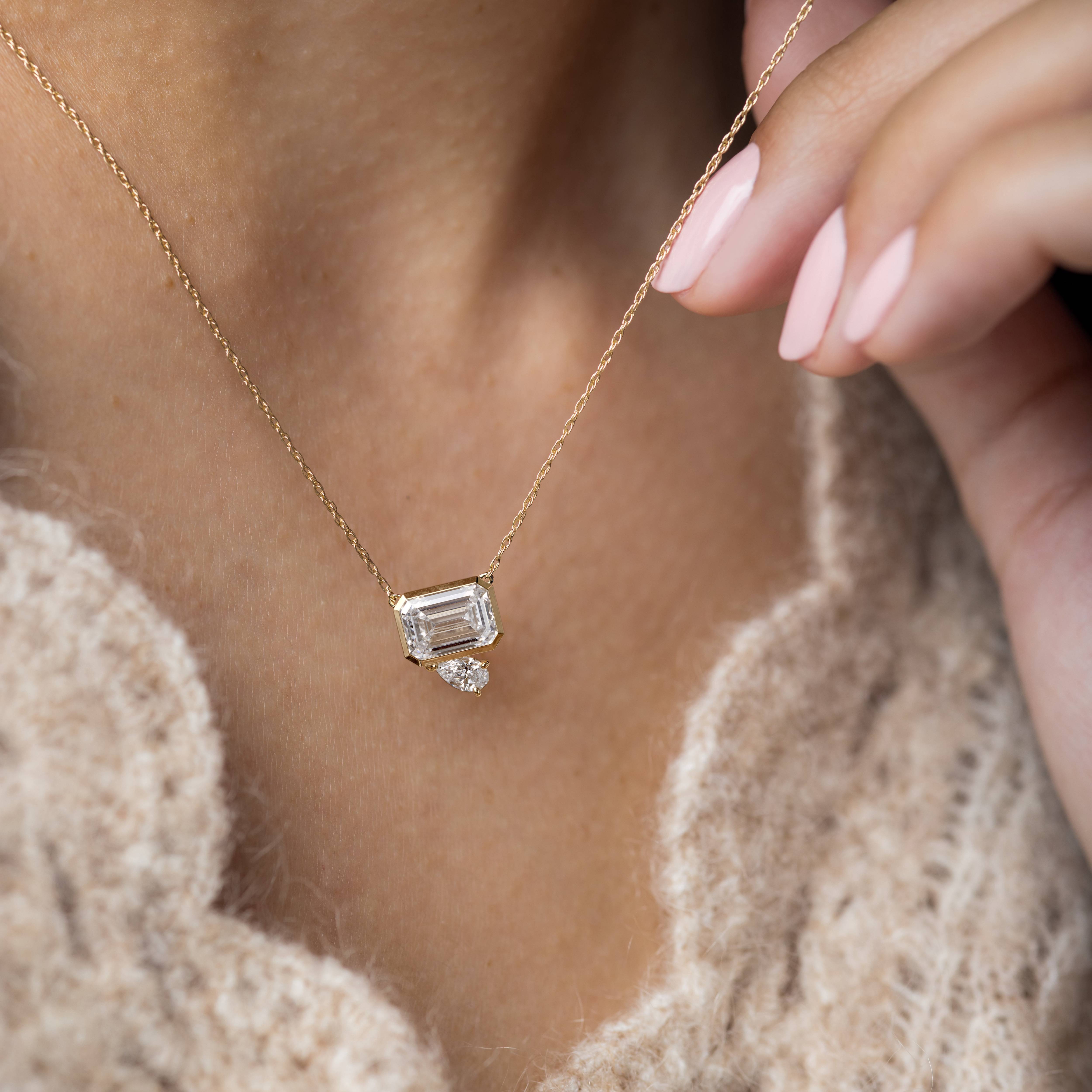 Littlefall Necklace, Emerald Cut | Melanie Casey