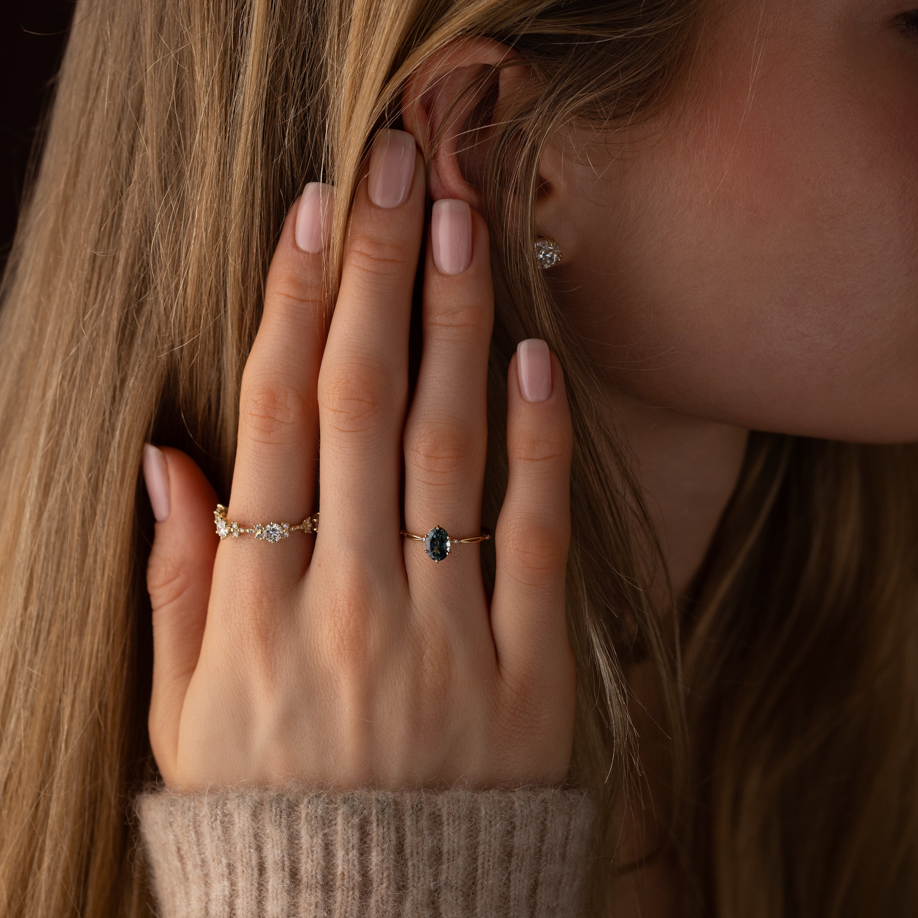 Hillside Ring, 1.09ct. Teal Blue Montana Sapphire | Melanie Casey