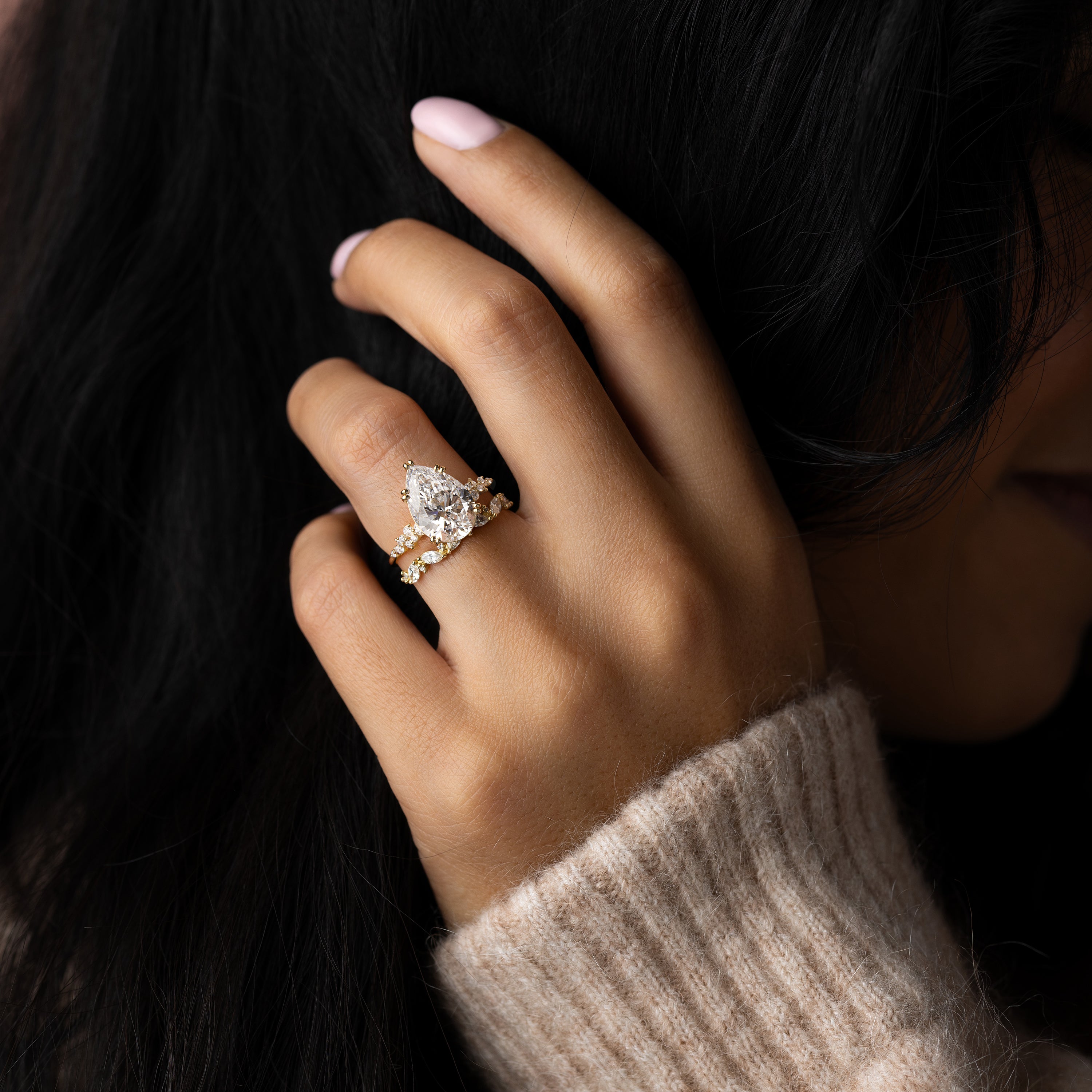 On The Horizon Ring, Pear Cut | Melanie Casey Jewelry