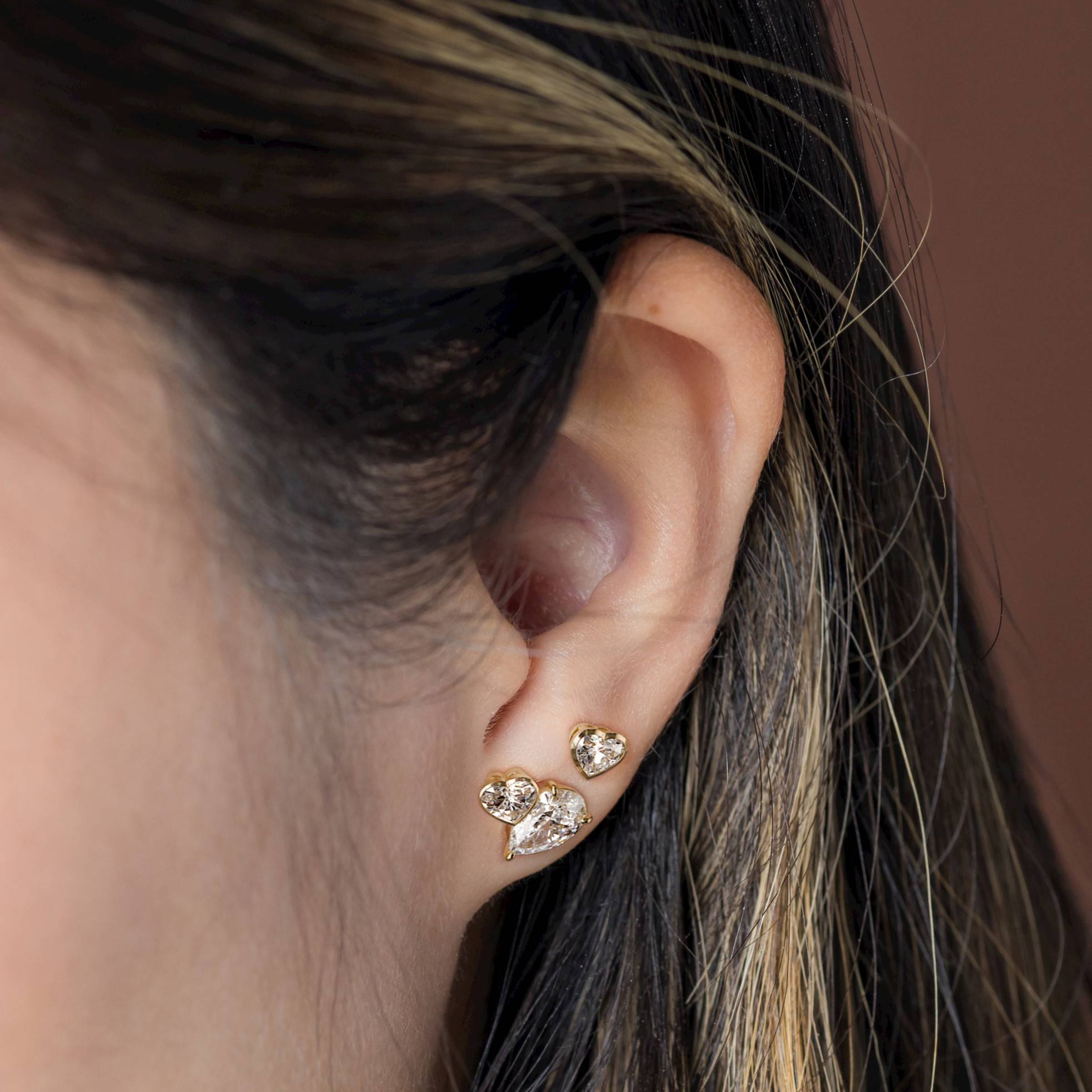 Heart to Heart Overlap Studs | Melanie Casey