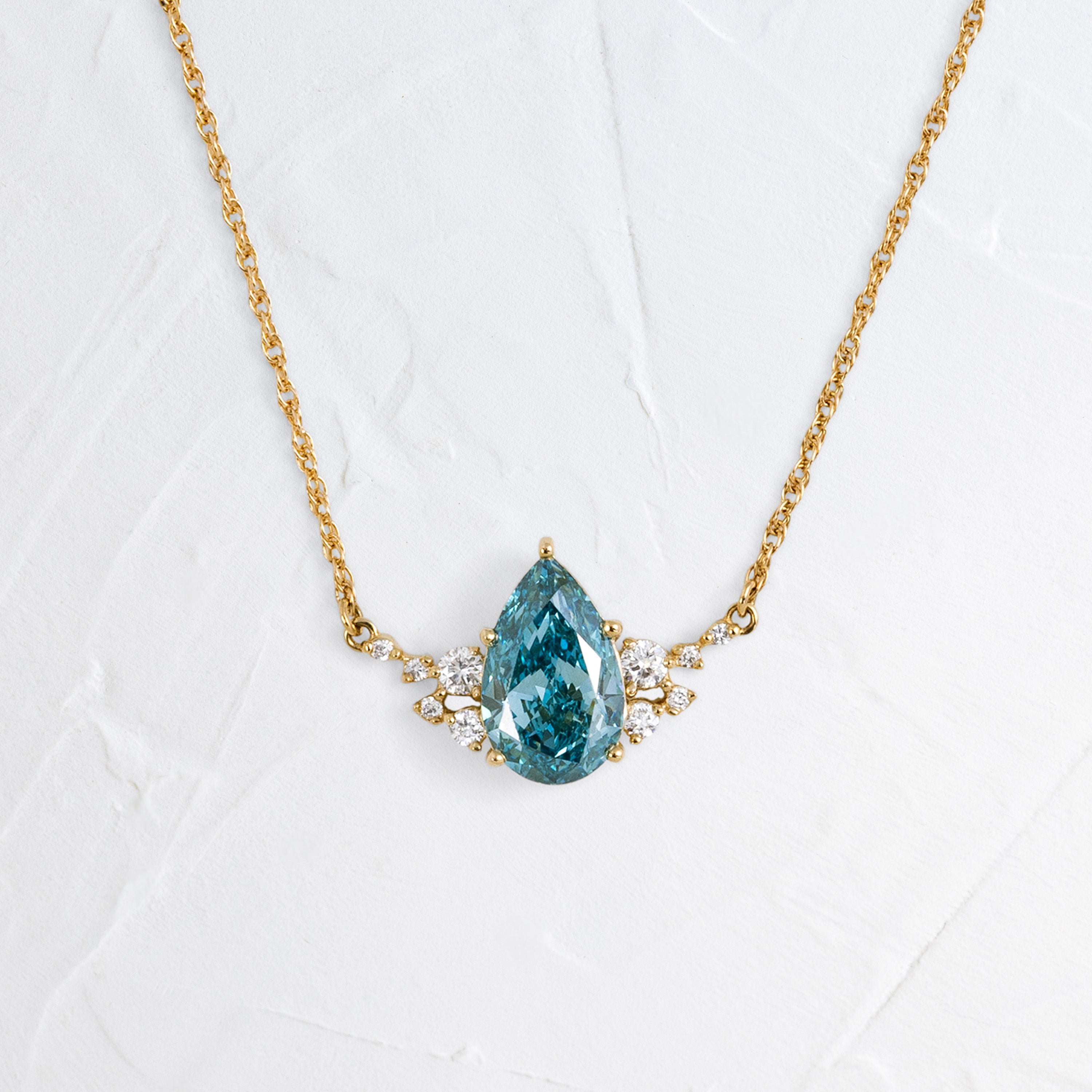 Snowdrift Necklace, 1.52ct. Lab-Grown Blue Diamond | Melanie Casey