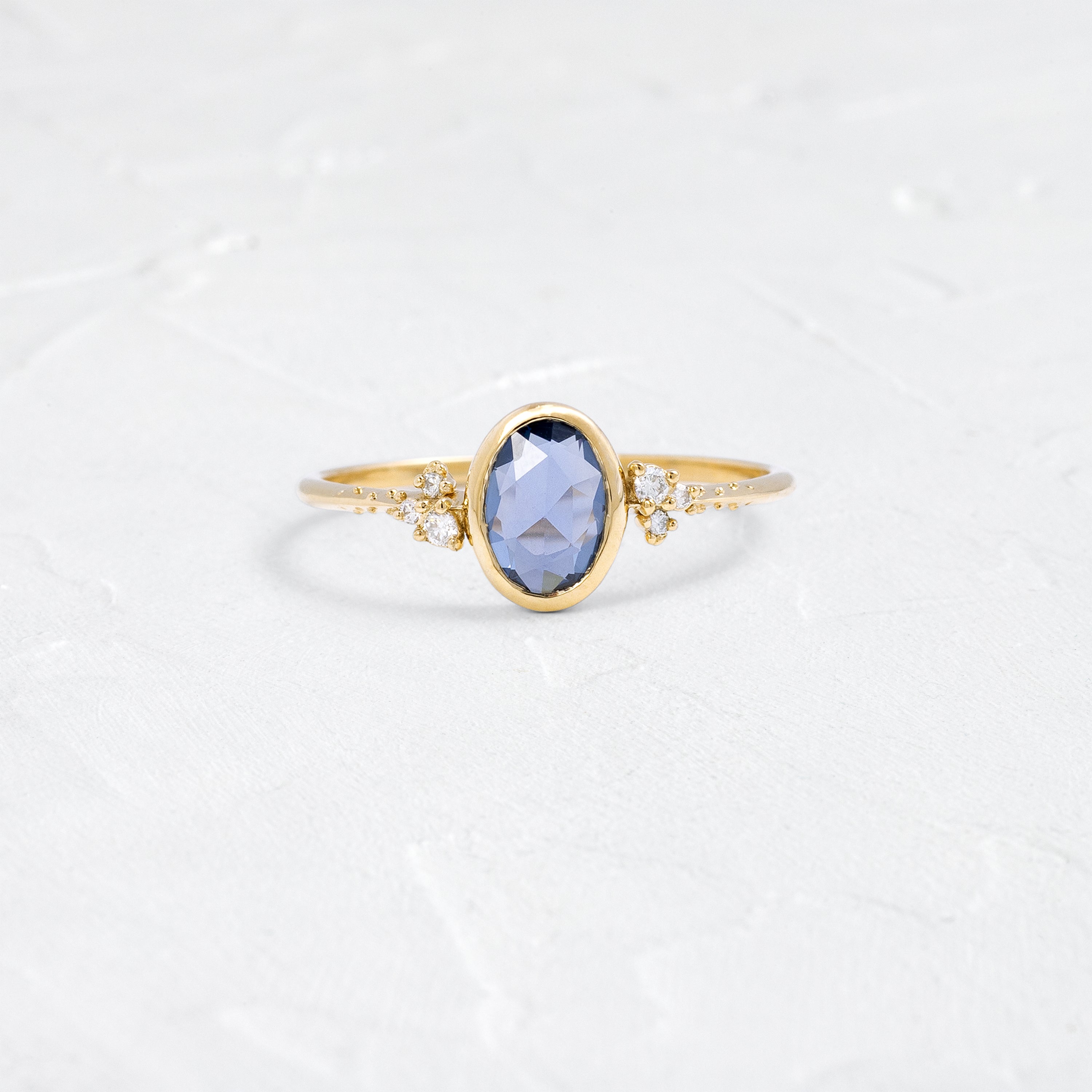 Gemstones 凛 The Sura Ring | 0.89 CT Oval Green Sapphire – Lavender Creek Gems
