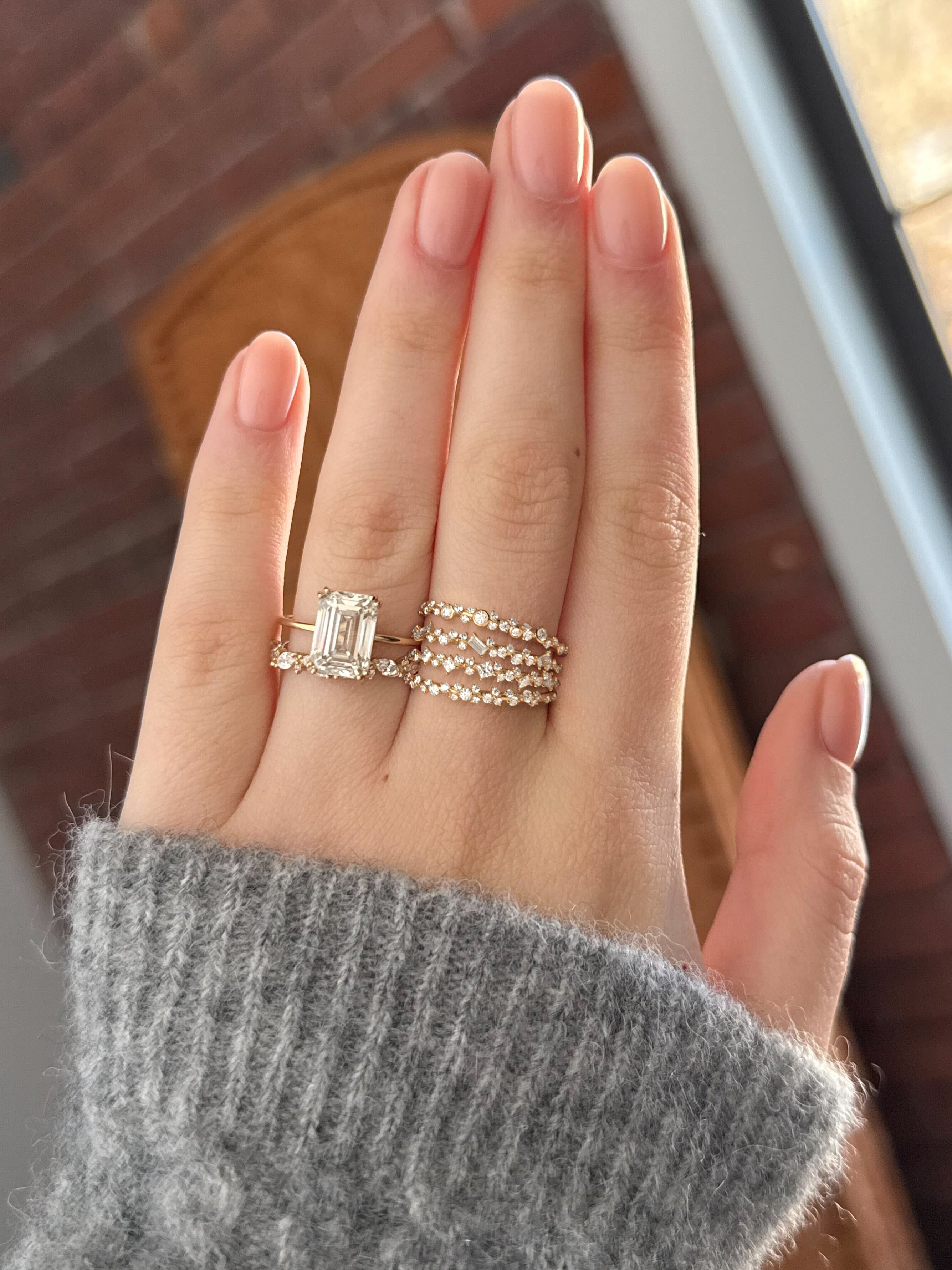 Sprinkle of Sugar Bezel Ring | Melanie Casey Jewelry