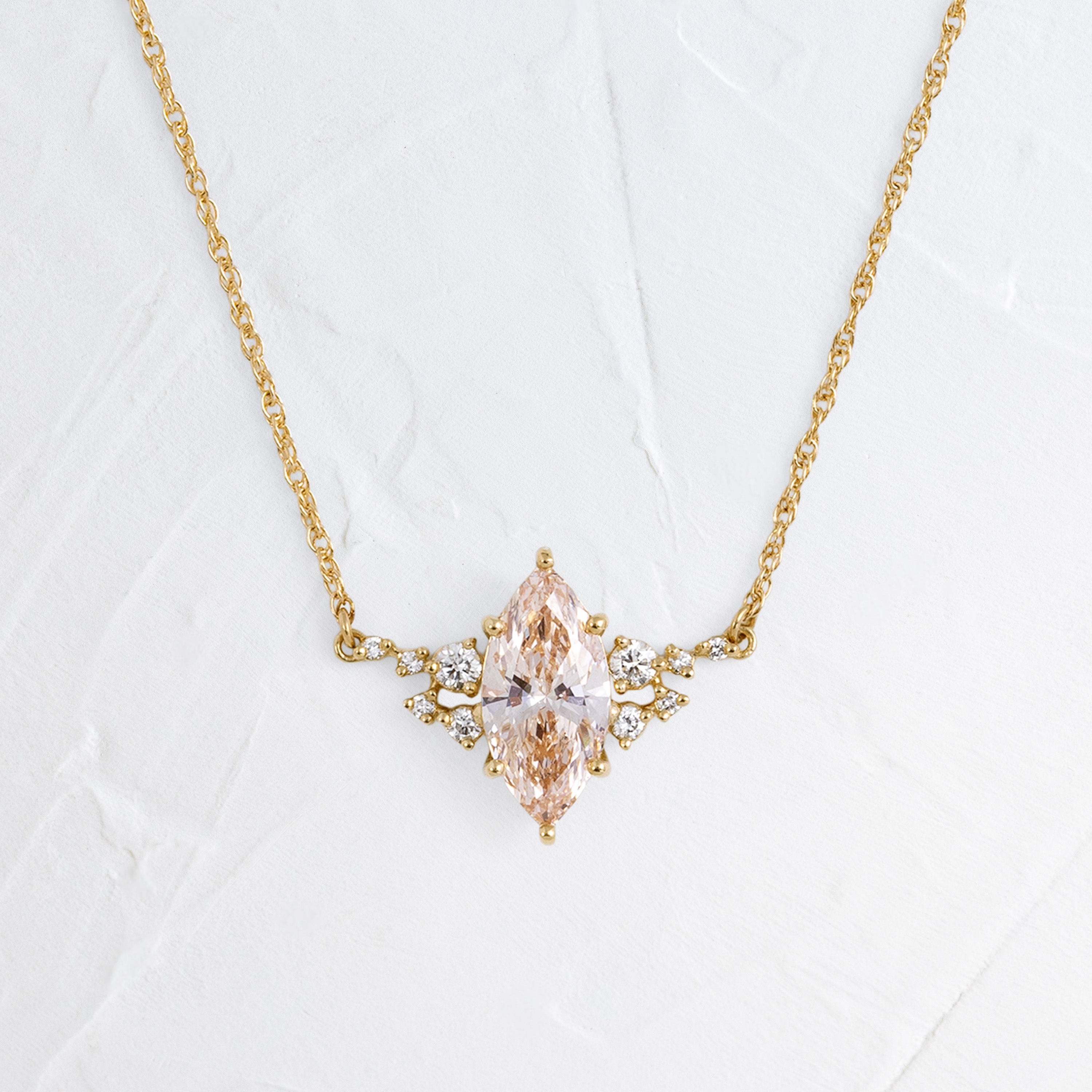 Snowdrift Necklace, 1ct. Lab-Grown Light Pink Diamond | Melanie