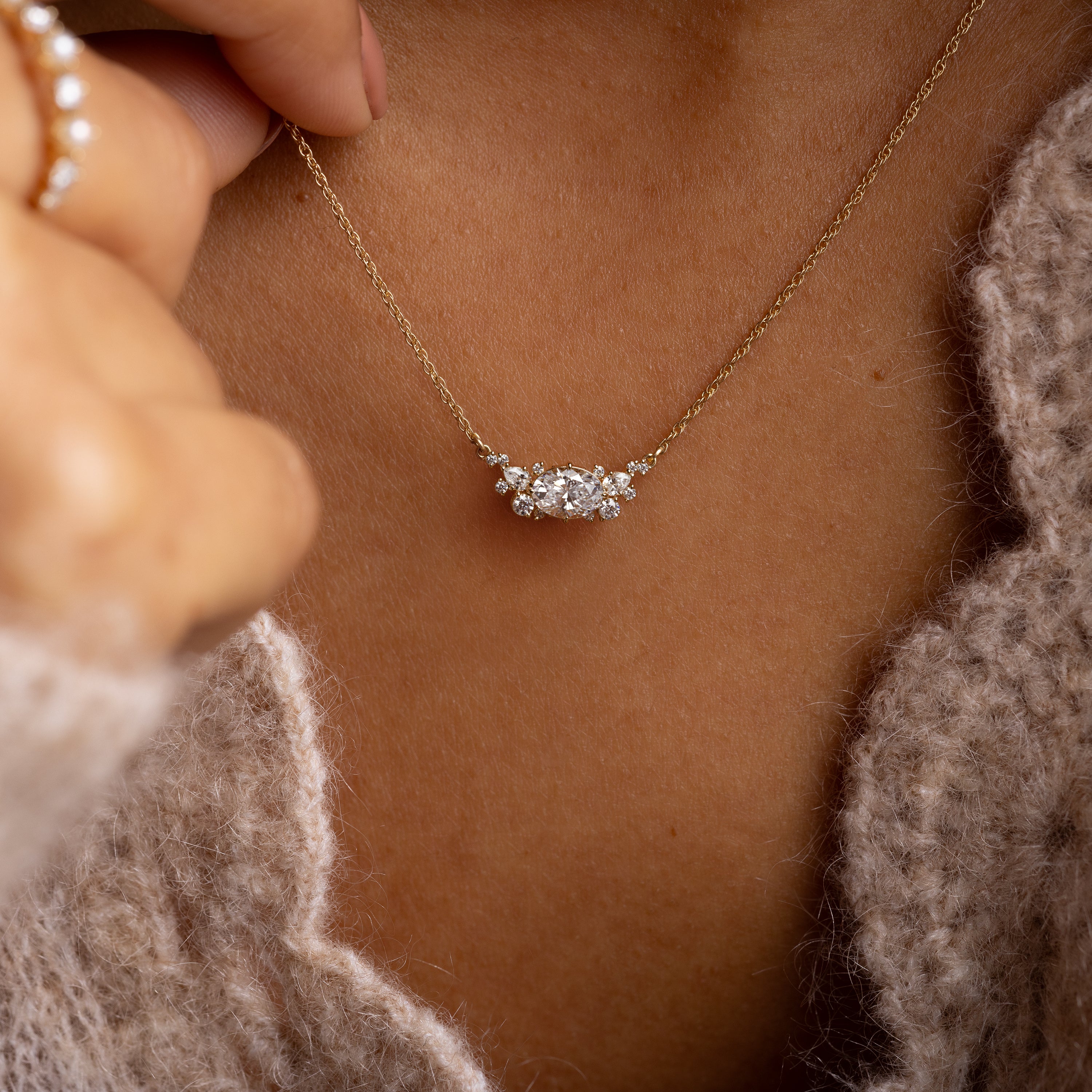 A Winter Song Necklace, Oval Cut | Melanie Casey
