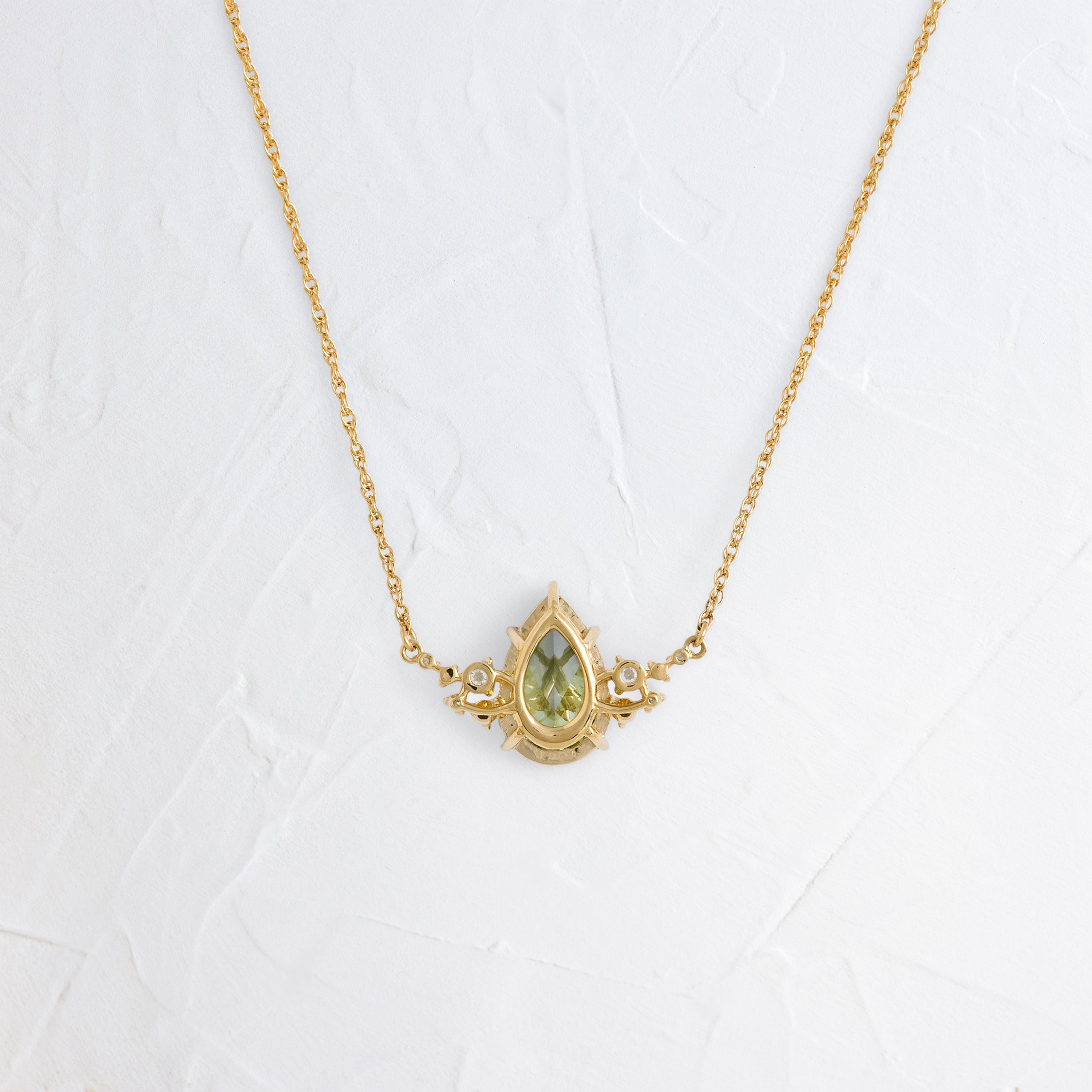 Snowdrift Necklace, 2ct. Lab-Grown Green Diamond | Melanie Casey