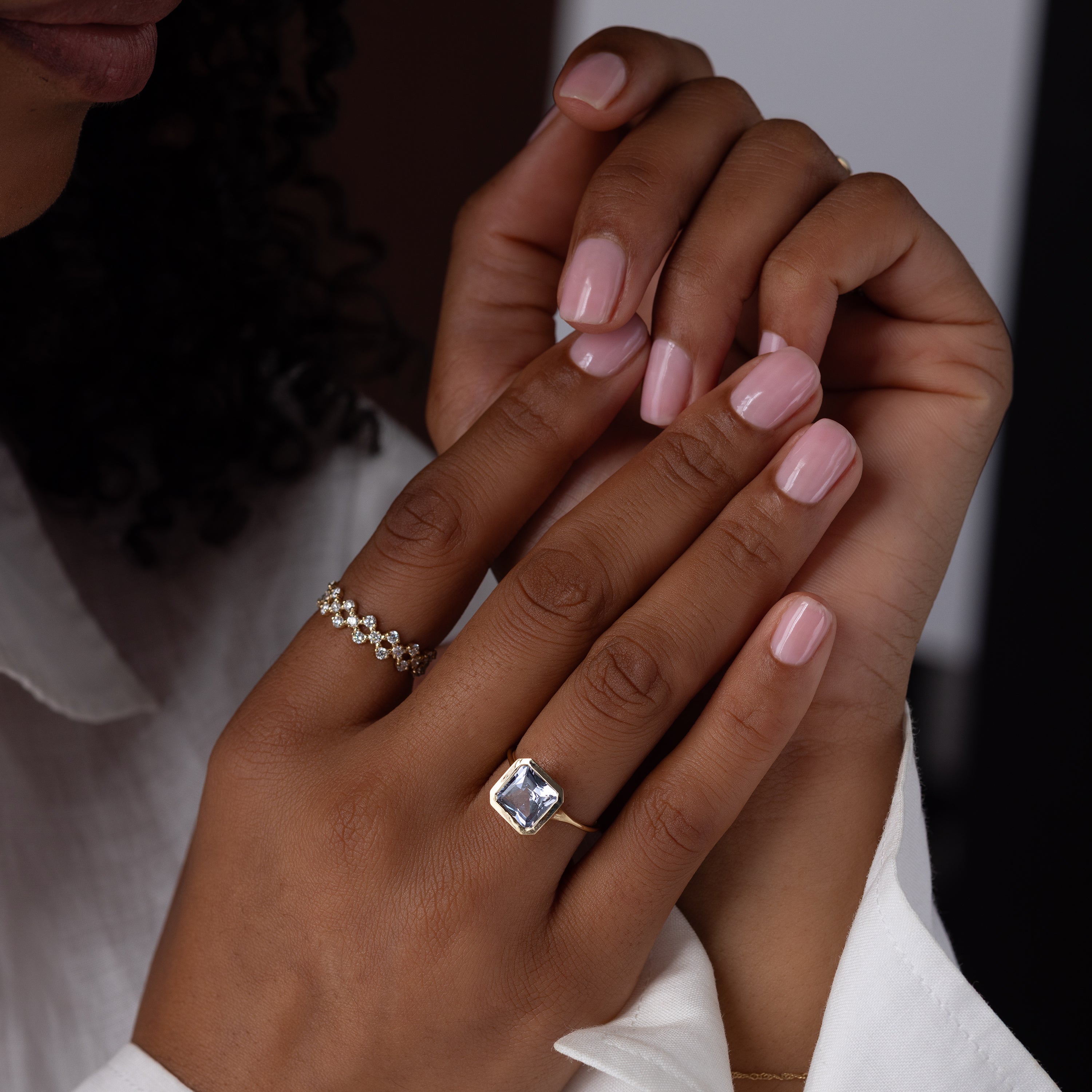 Avenue Ring, 3.12ct. Pale Blue Sapphire | Melanie Casey Jewelry