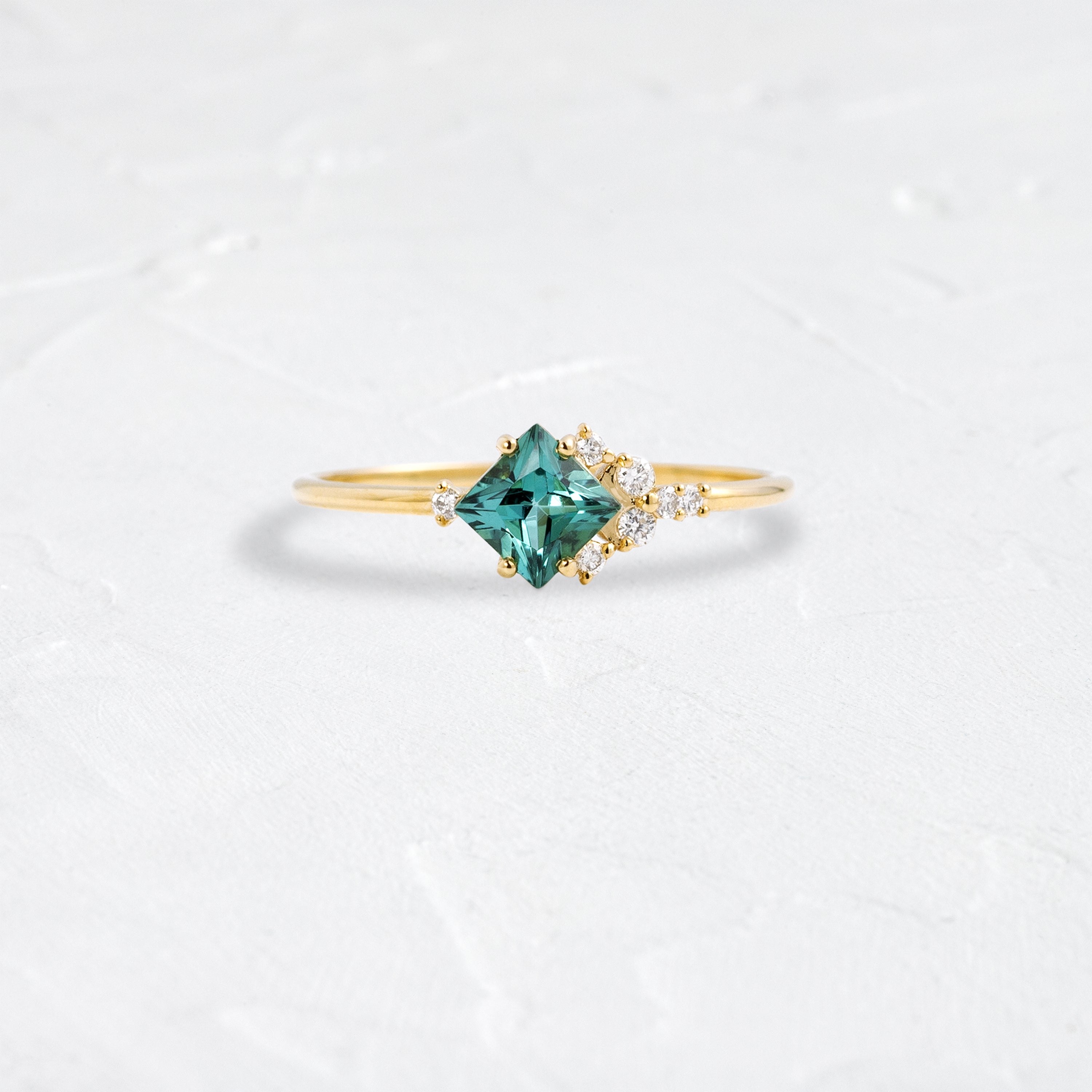 In the Sky with Teal Green Tourmaline Ring - In Stock | Melanie Casey