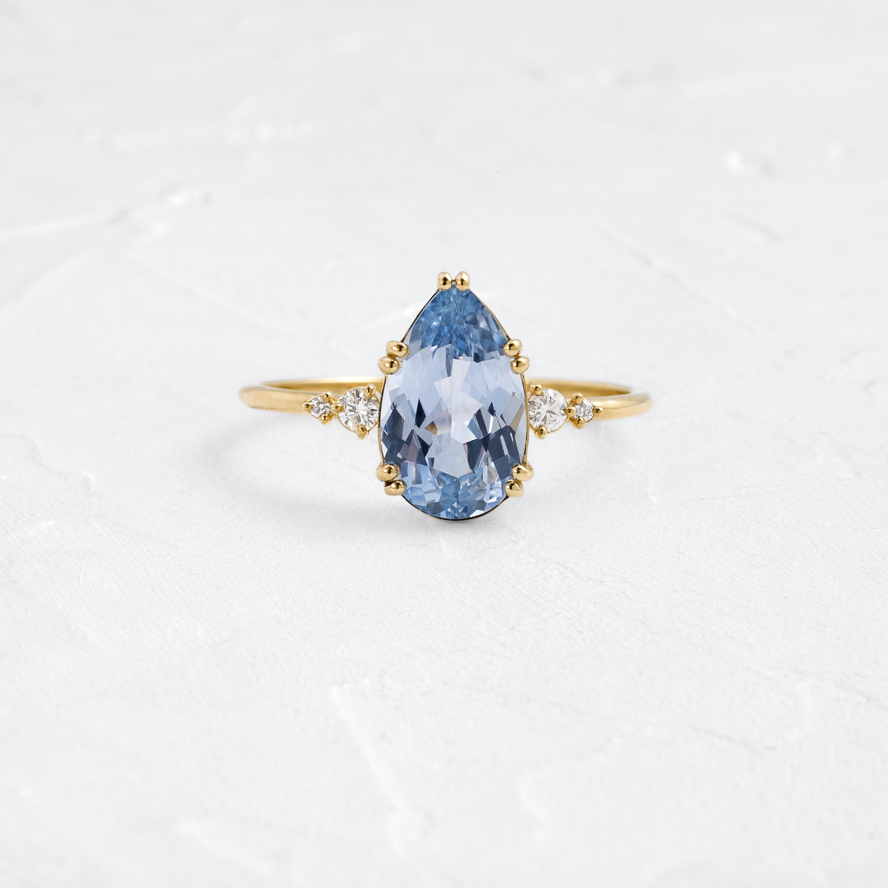 Pictorial Ring, 1.96ct. Light Blue Sri Lanka Sapphire | Melanie