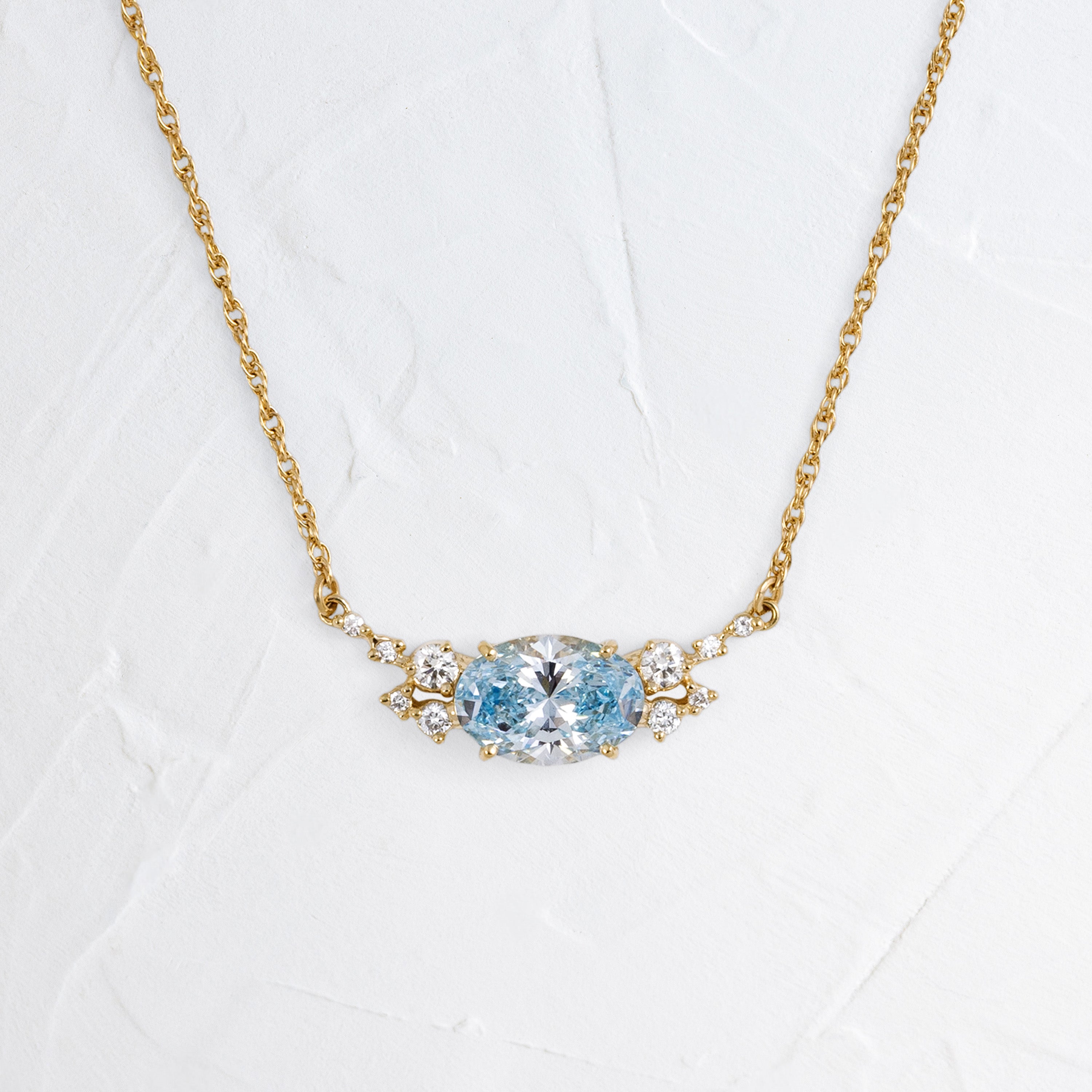 Snowdrift Necklace, 1.03ct. Lab-Grown Blue Diamond | Melanie Casey