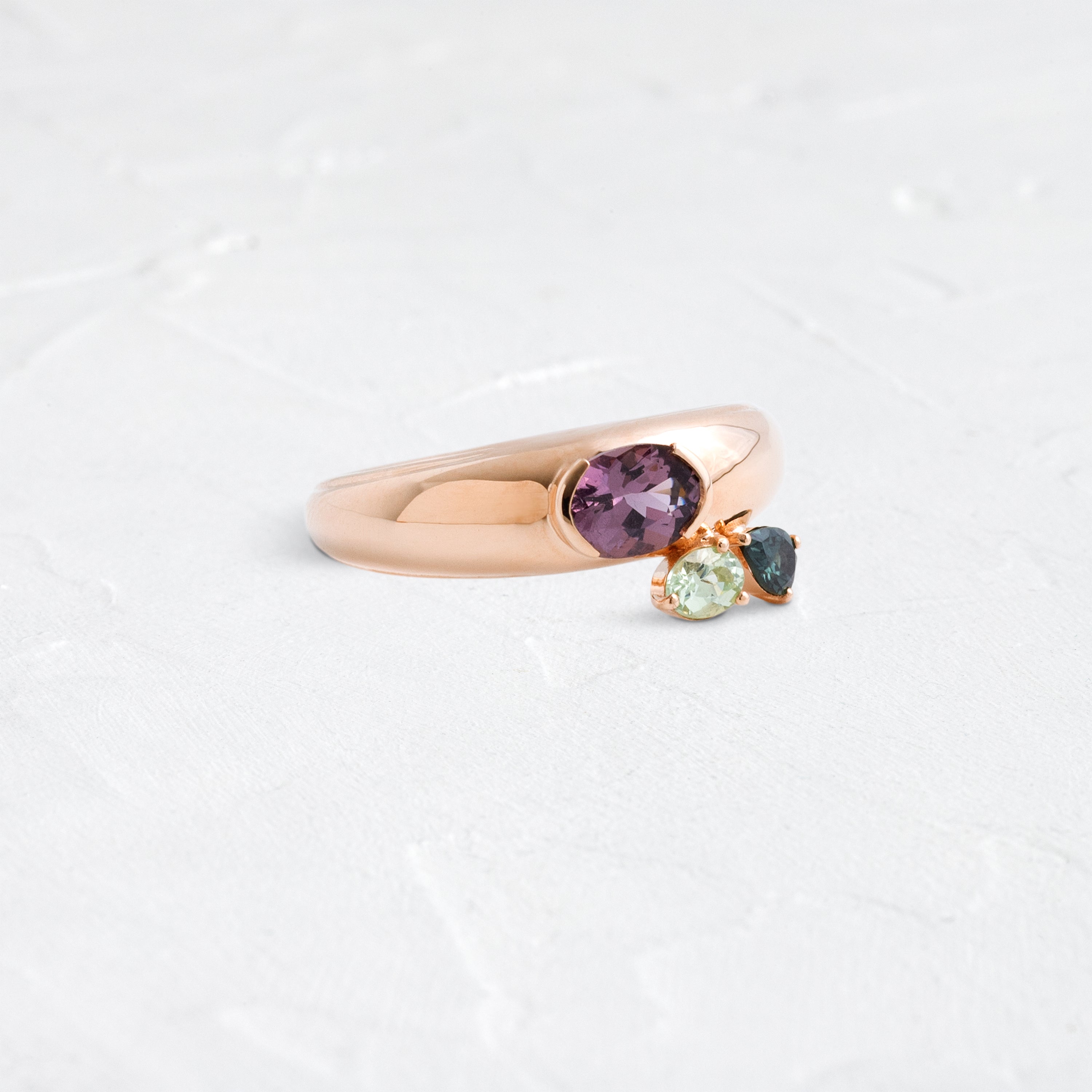Offset Band in Plum Spinel | Melanie Casey Jewelry Offset Band in Plum Spinel | Melanie Casey Jewelry