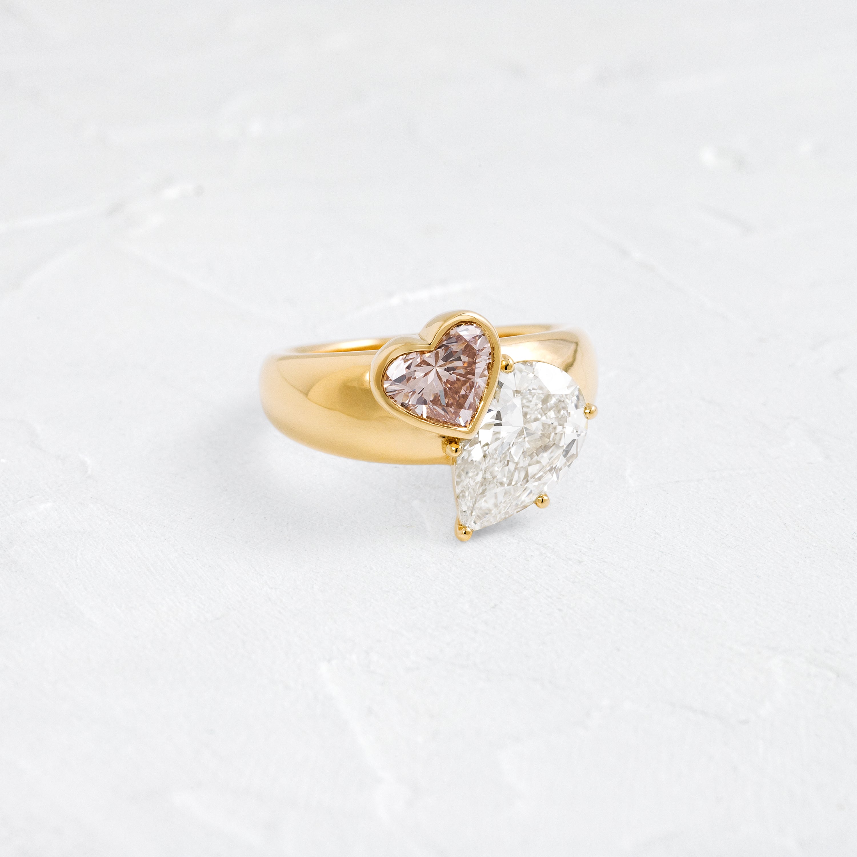 Heart to Heart Ring, Pink Diamond | Melanie Casey Jewelry