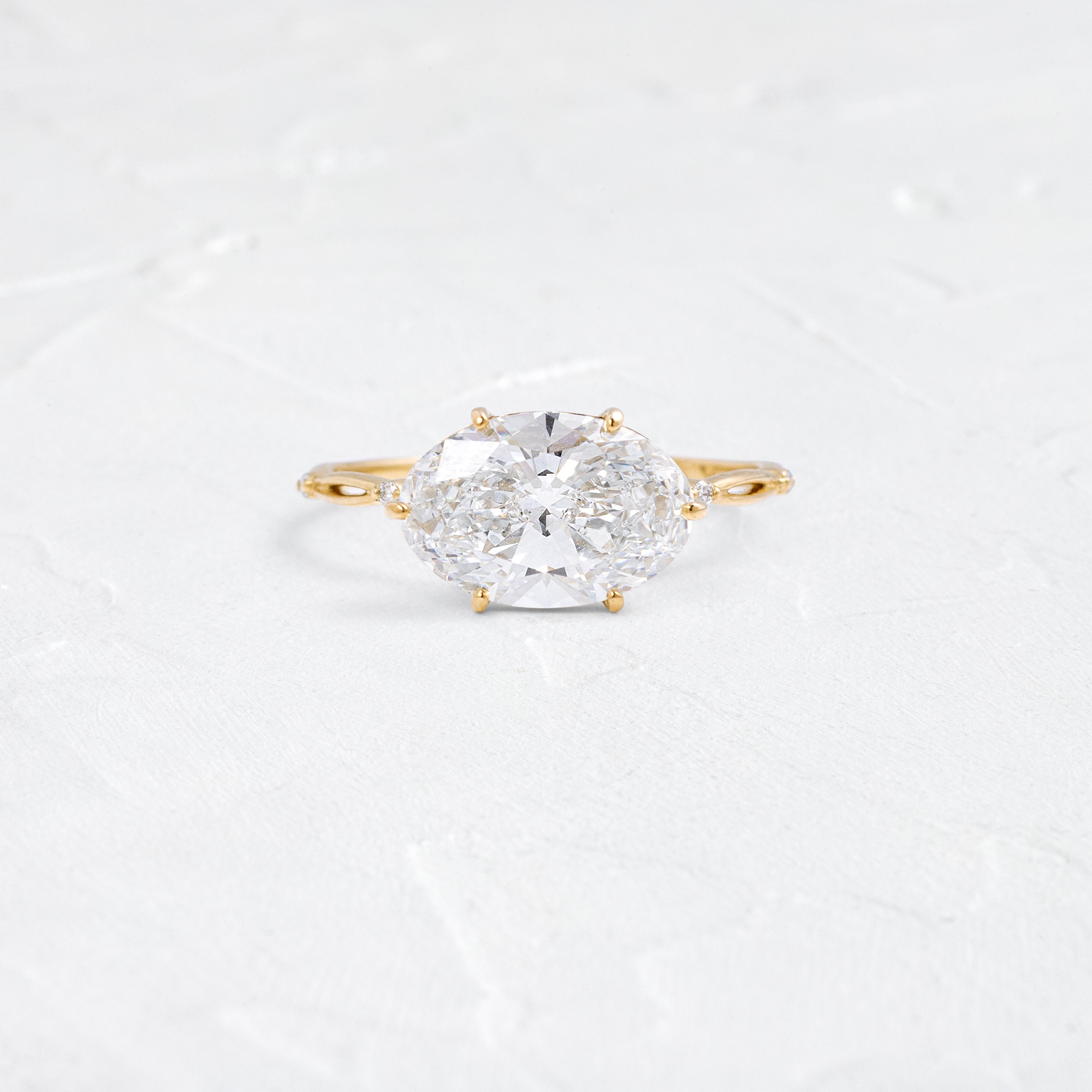 Hillside Ring, 2.25ct. Lab-Grown East-West Oval Cut | Melanie Casey
