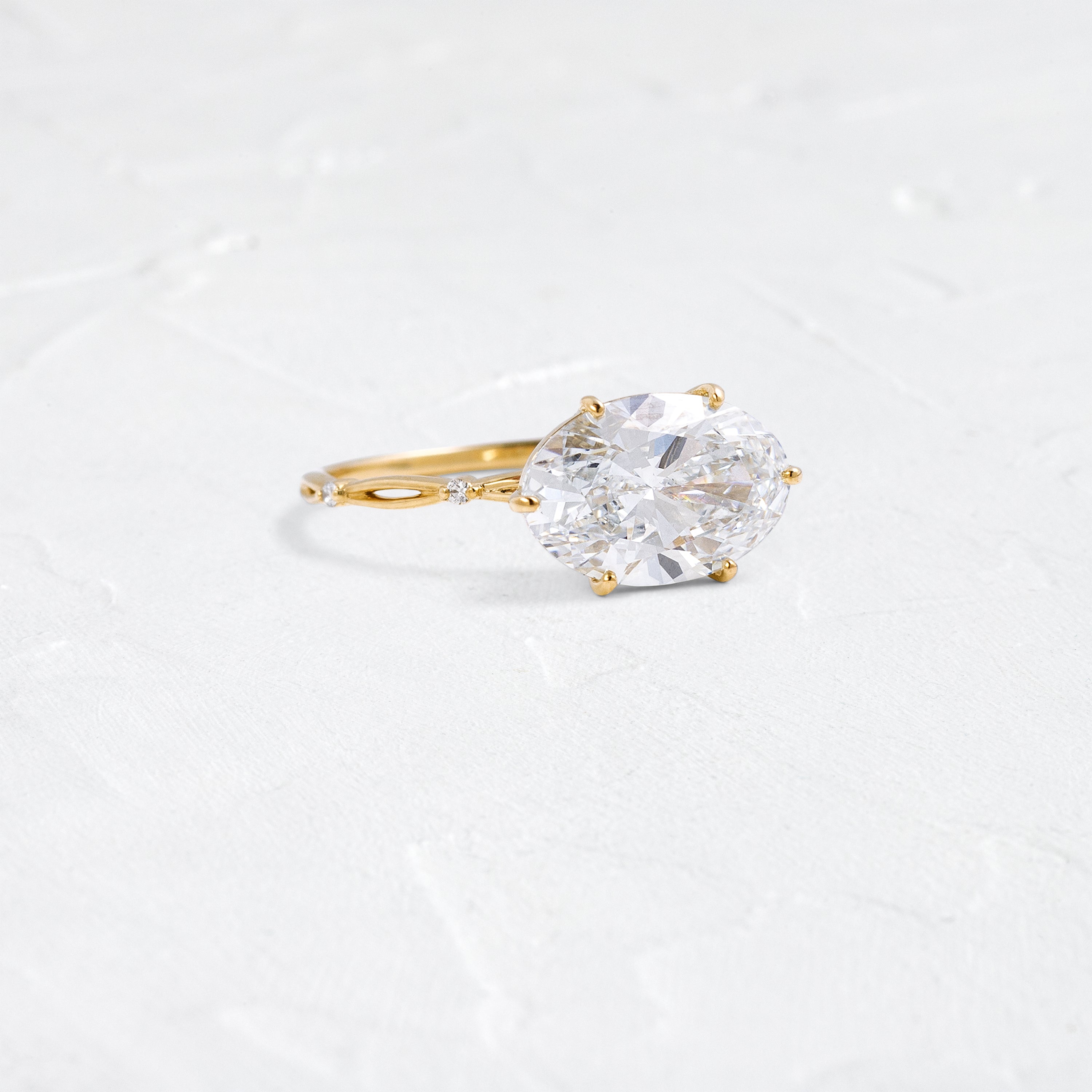 Hillside Ring, 2.25ct. Lab-Grown East-West Oval Cut | Melanie Casey