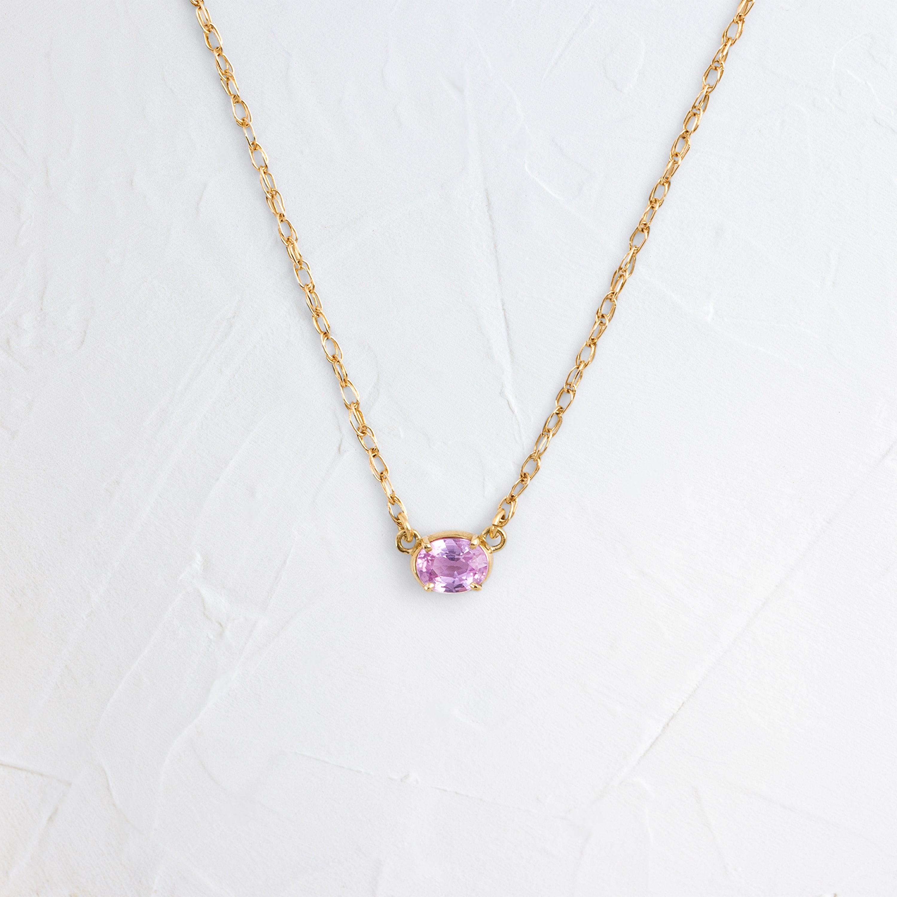 Gemstone Centering Necklace, Magenta Sapphire | Melanie Casey