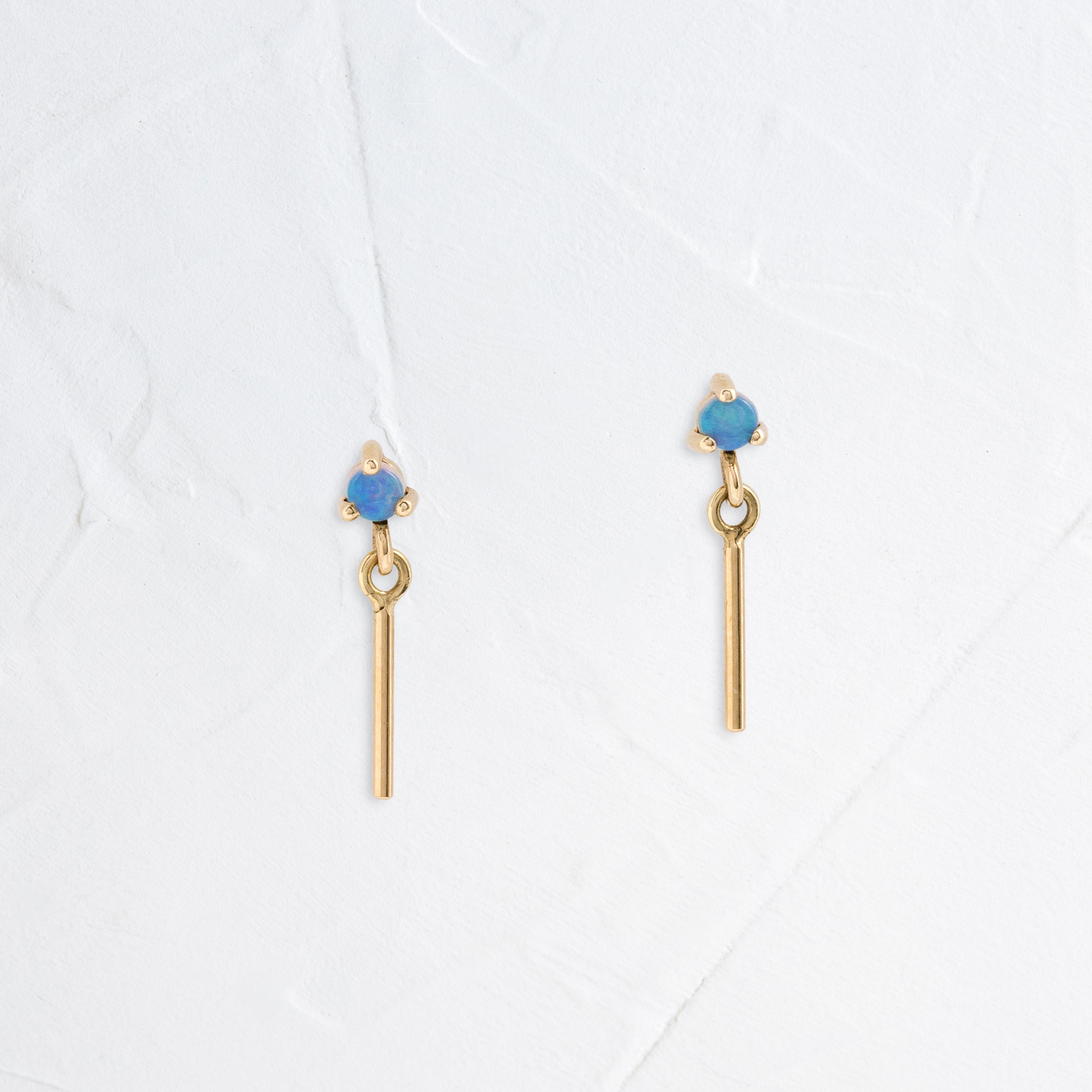 Opal Bar Link Earrings - In Stock | WWAKE | Melanie Casey Jewelry