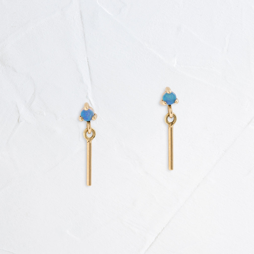 Opal Bar Link Earrings In Stock WWAKE Melanie Casey Jewelry