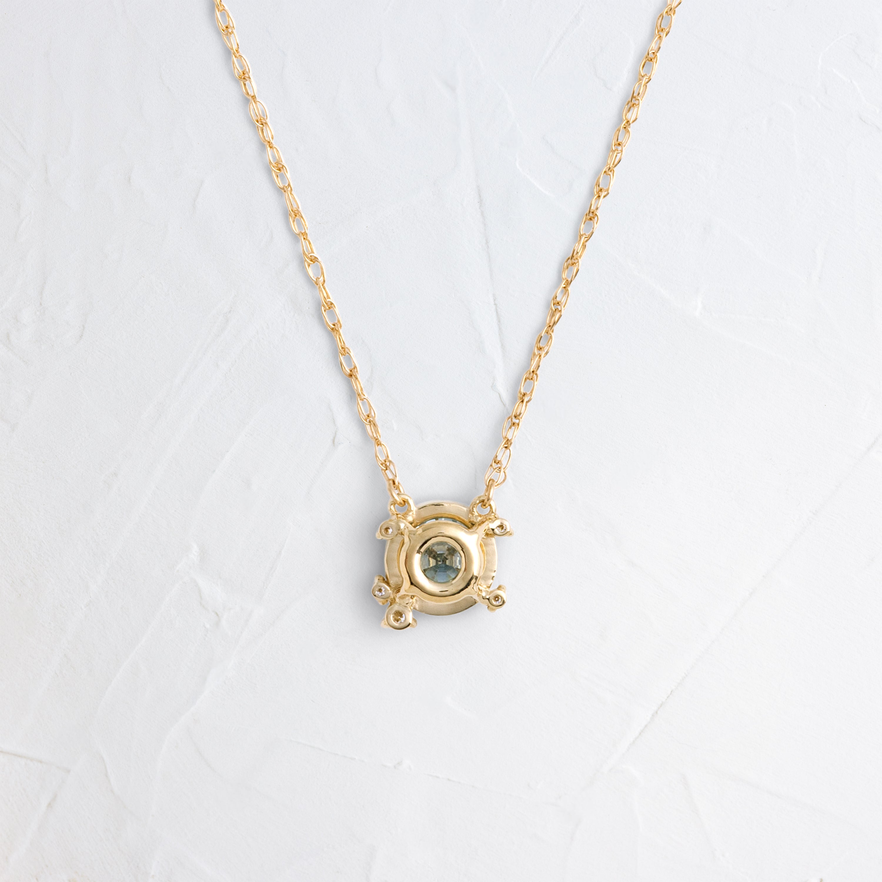 To A Flame Necklace, 1.12ct. Lab-Grown Blue Diamond | Melanie Casey