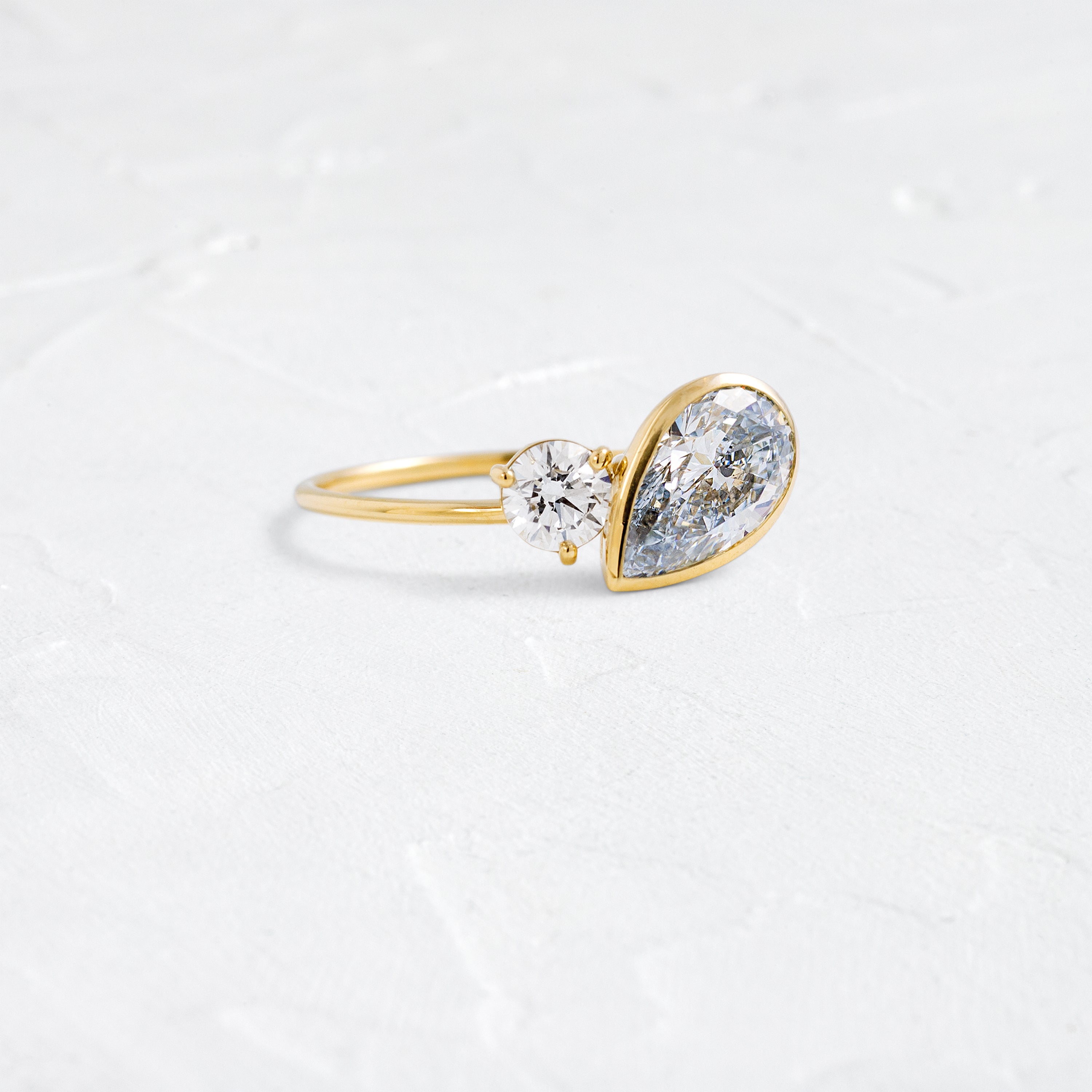 Paradox Ring, 1.6ct. Light Blue Lab-Grown Diamond | Melanie Casey