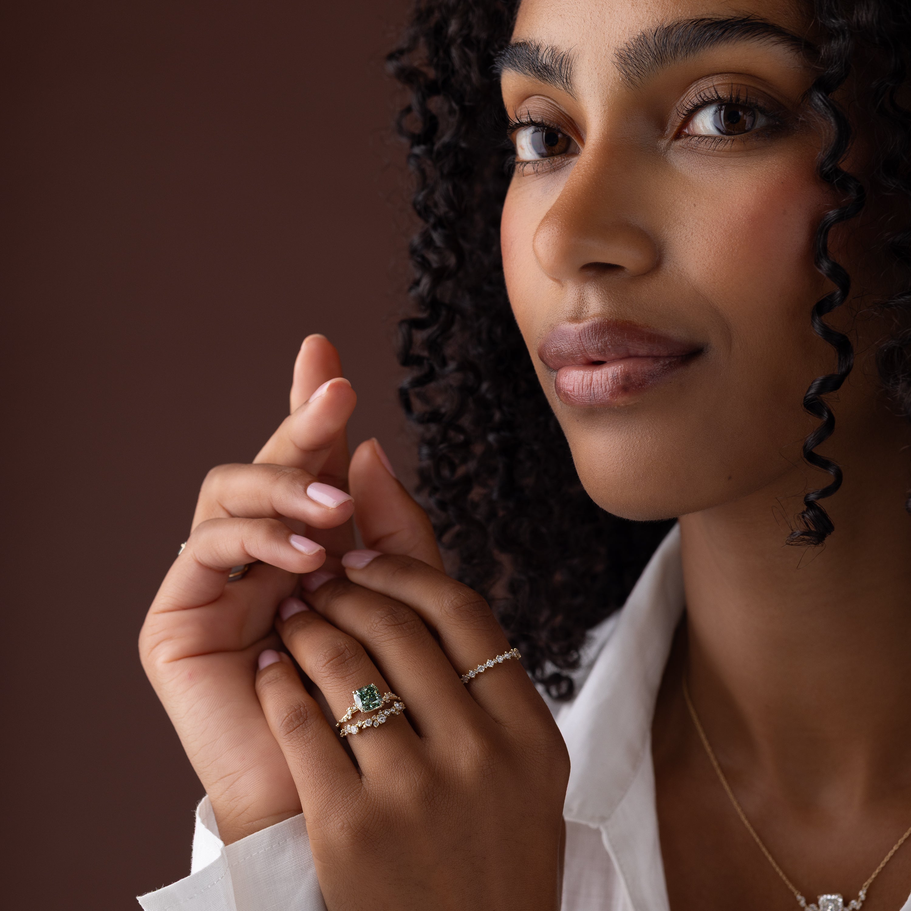 Wisteria Ring, 2ct. Lab-Grown Green Diamond | Melanie Casey Fine