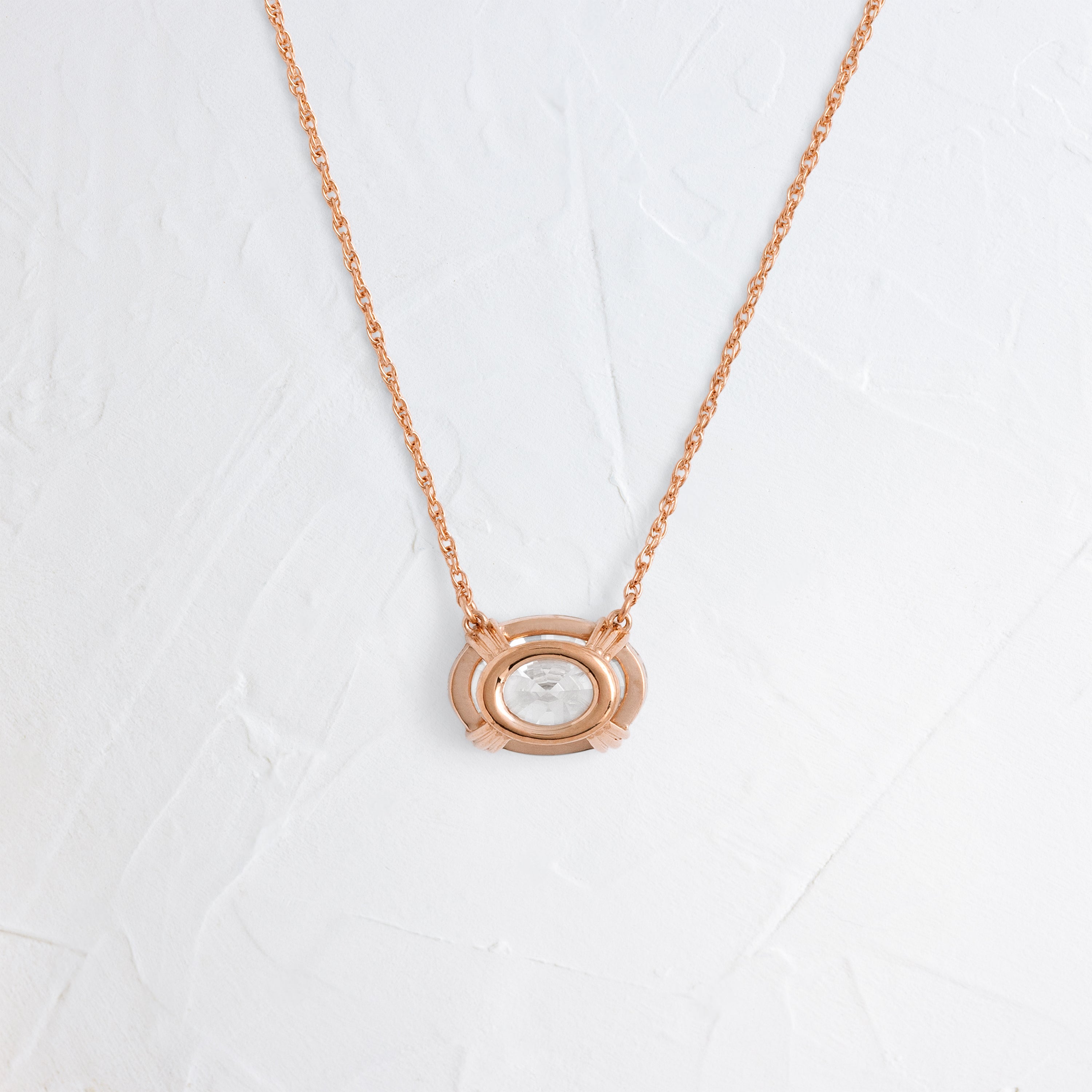 Threaded Necklace, Oval Cut | Melanie Casey Fine Jewelry