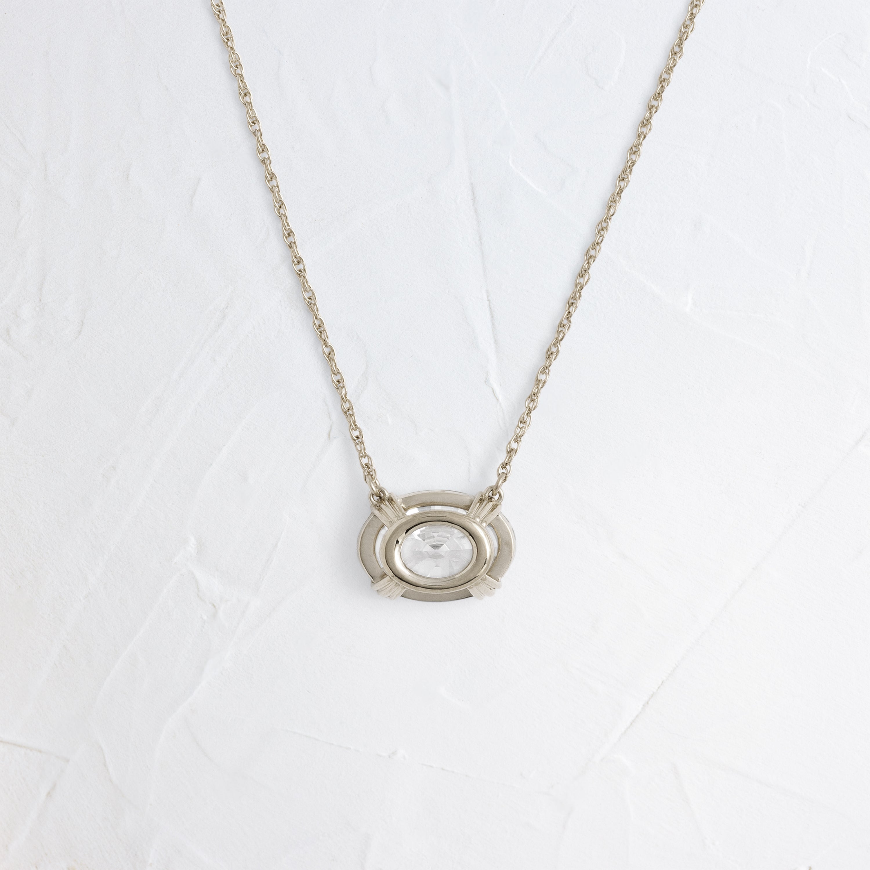 Threaded Necklace, Oval Cut | Melanie Casey Fine Jewelry