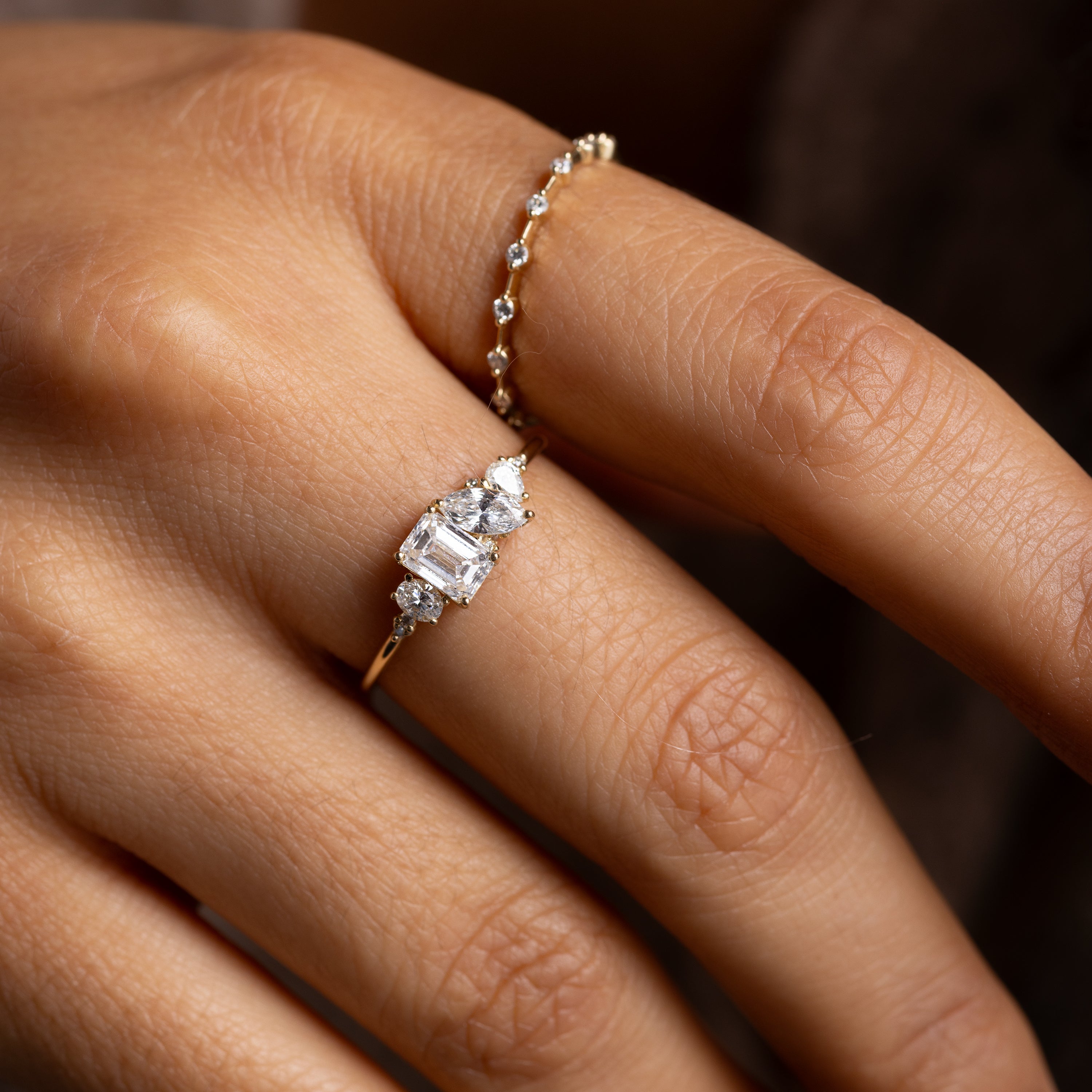 Toi et Moi et Le Reste Cluster Ring, Diamond - In Stock | Melanie