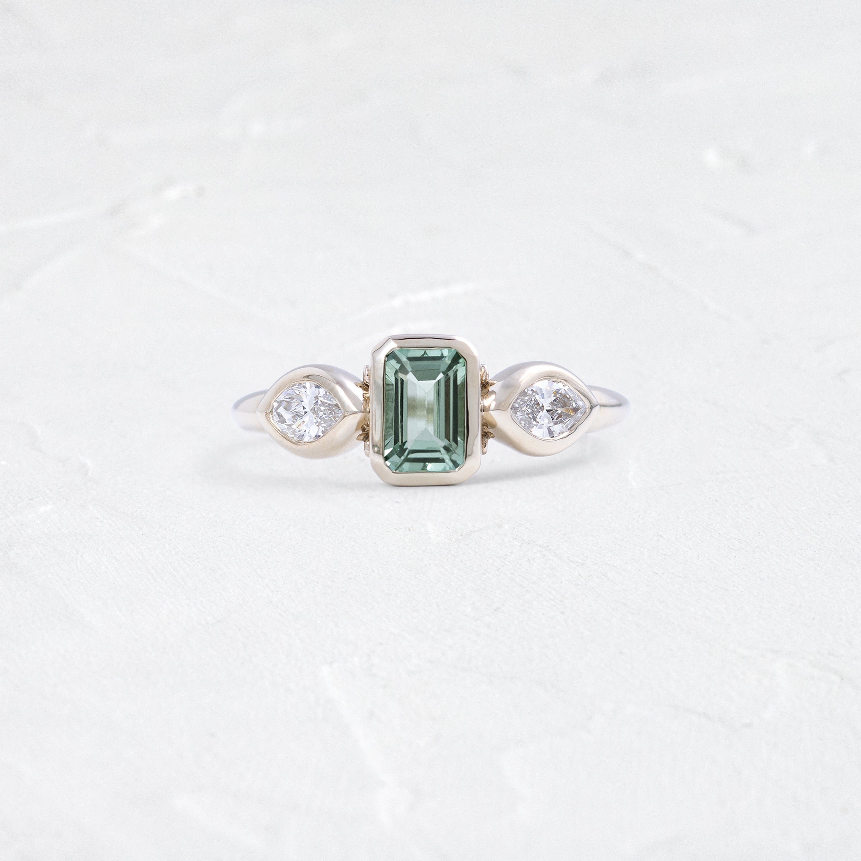 Moonrise Ring, 0.59ct. Mint Green Tourmaline | Melanie Casey Jewelry