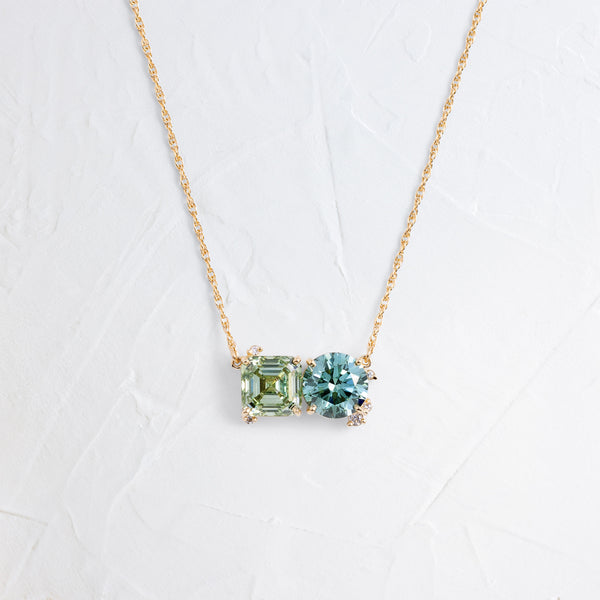 Duality Necklace, 2.83ctw. Green Diamonds | Melanie Casey Fine Jewelry