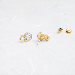Duet Round Studs - In Stock