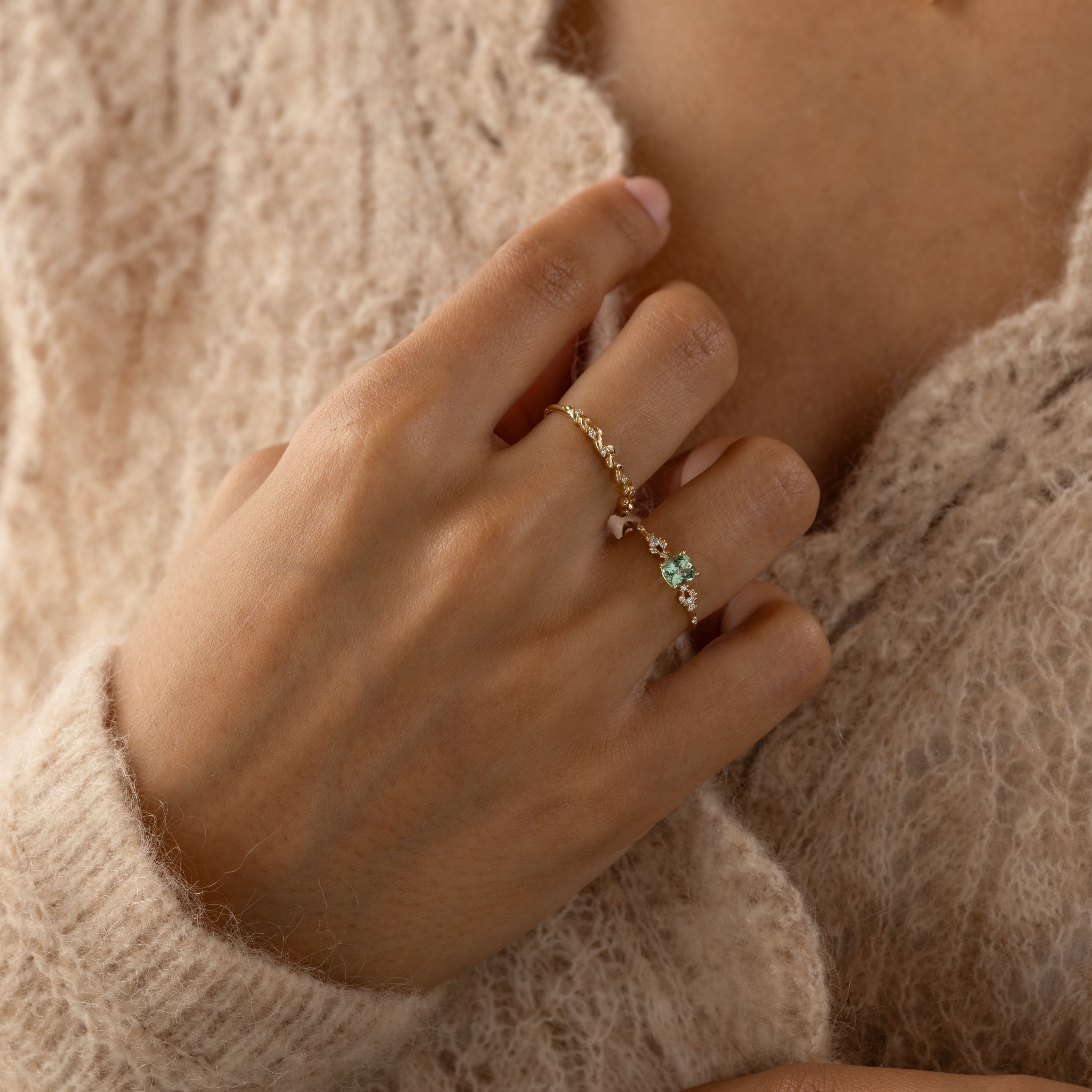 Myriad Ring, 0.54ct. Mint Green Afghanistan Tourmaline | Melanie