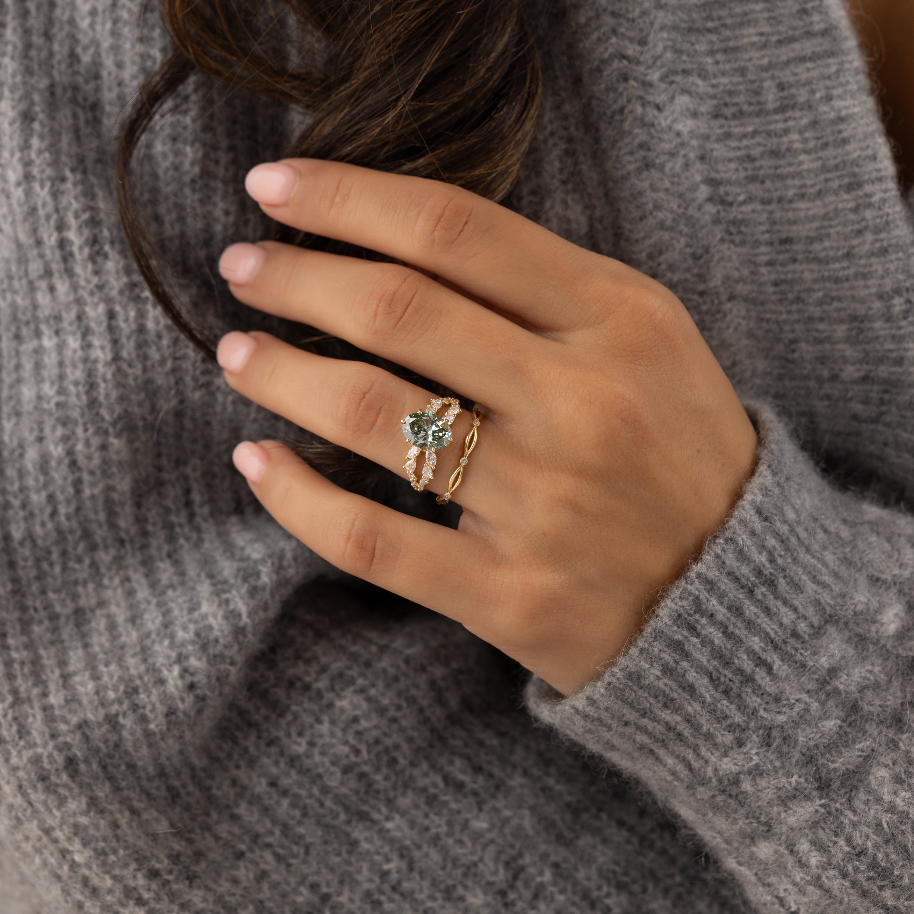 Harbinger Ring, 2ct. Lab-Grown Green Diamond | Melanie Casey Jewelry