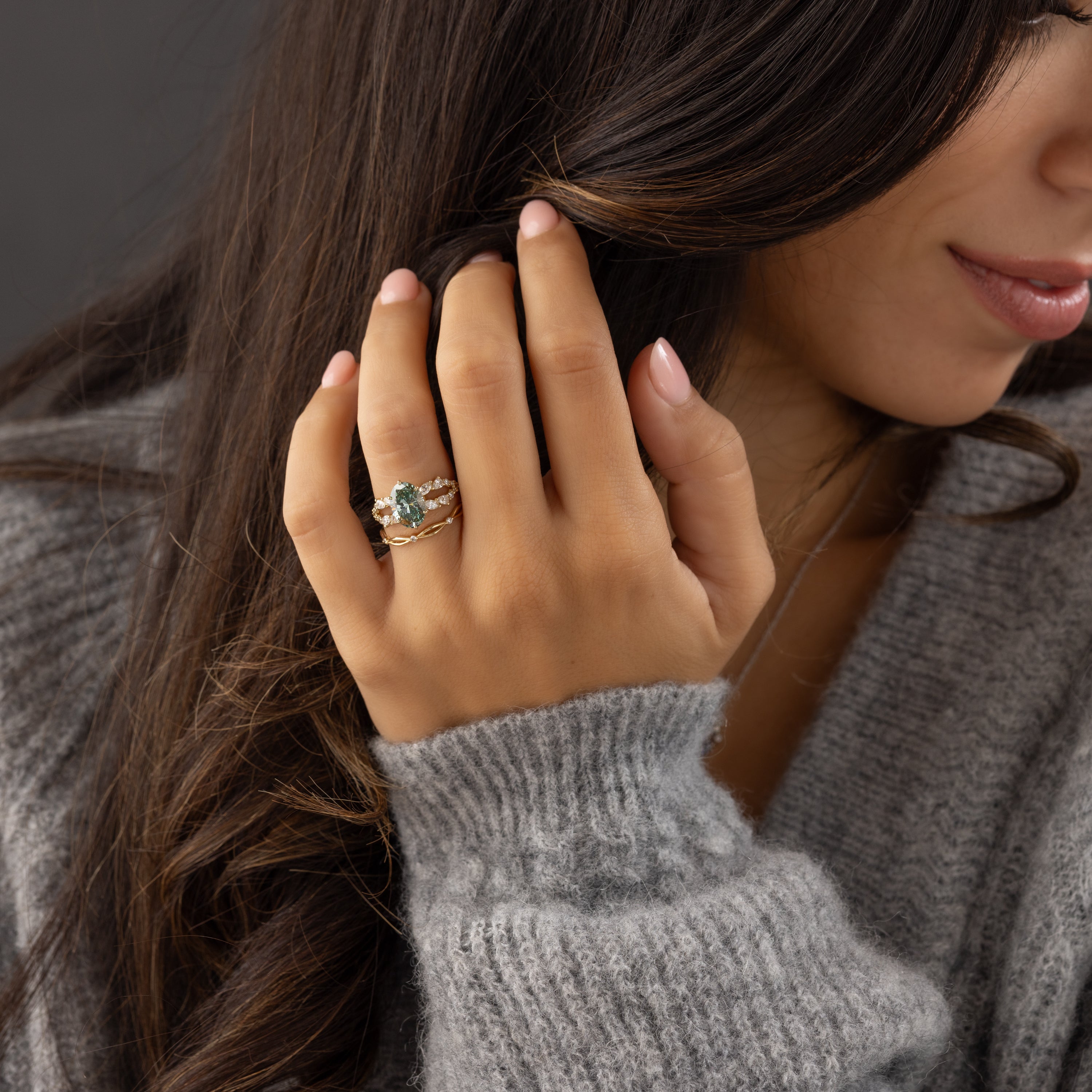 Harbinger Ring, 2ct. Lab-Grown Green Diamond | Melanie Casey Jewelry