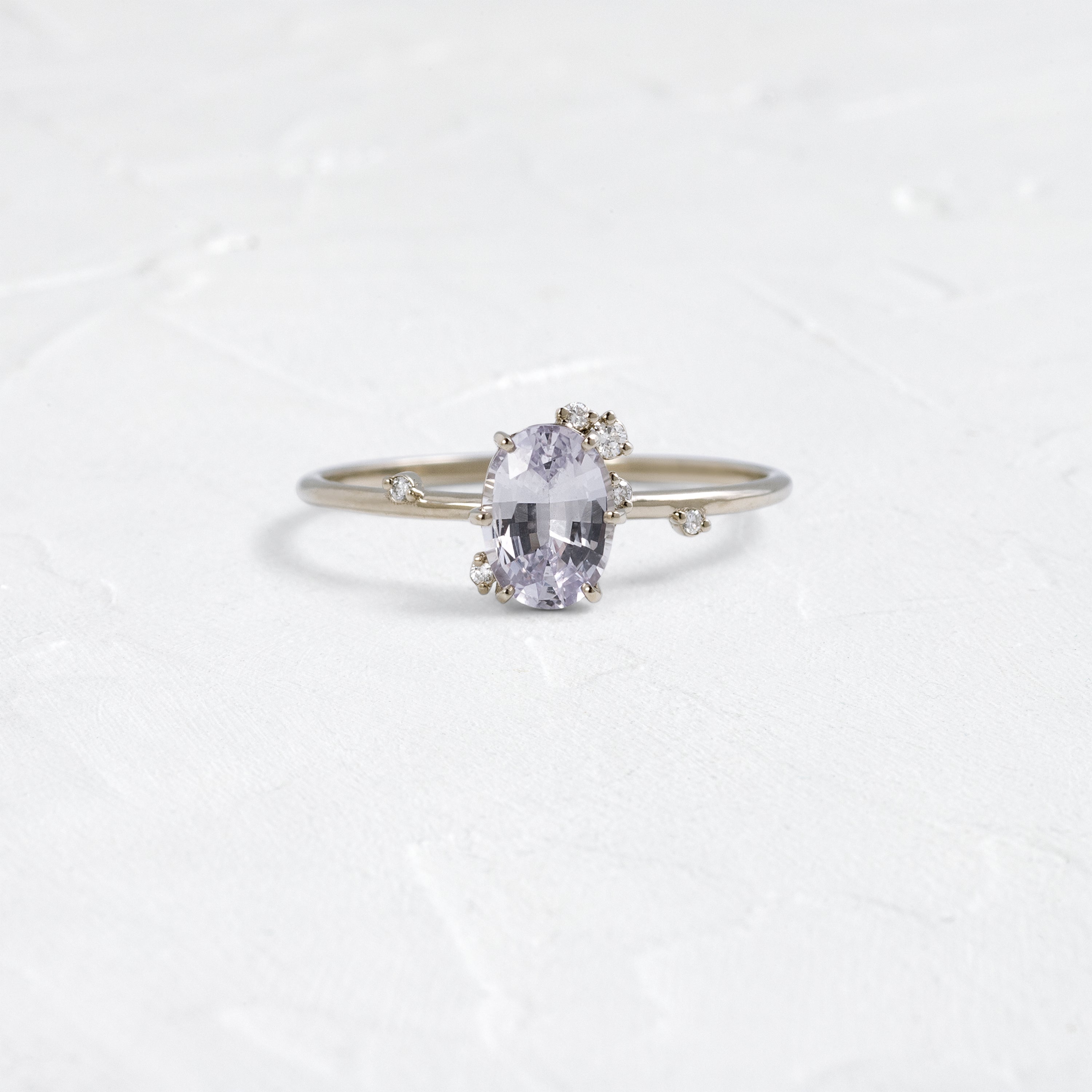 To A Flame Ring, 0.97ct. Gray Madagascar Sapphire | Melanie Casey