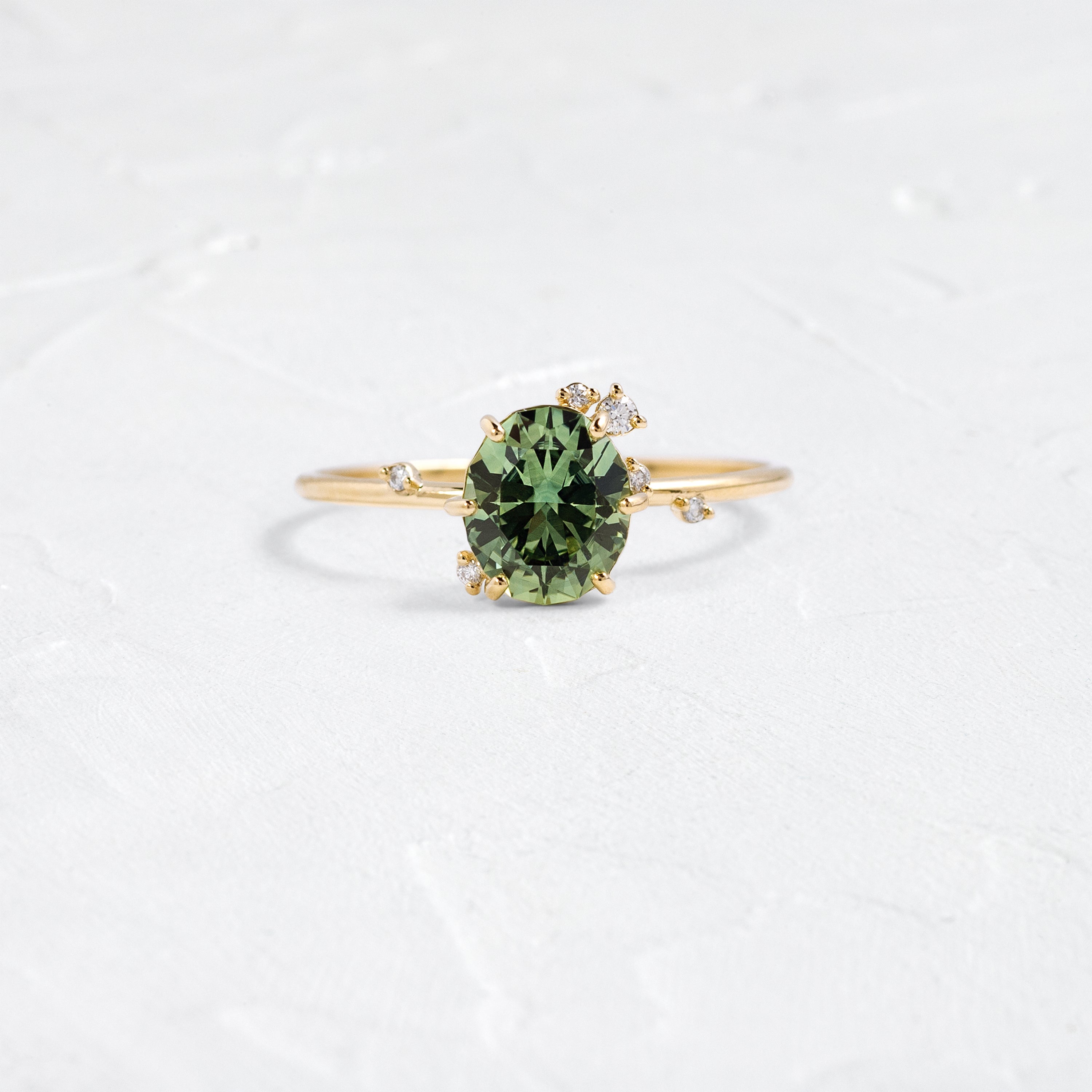 To A Flame Ring, 1.5ct. Yellow-Green Sapphire | Melanie Casey Fine