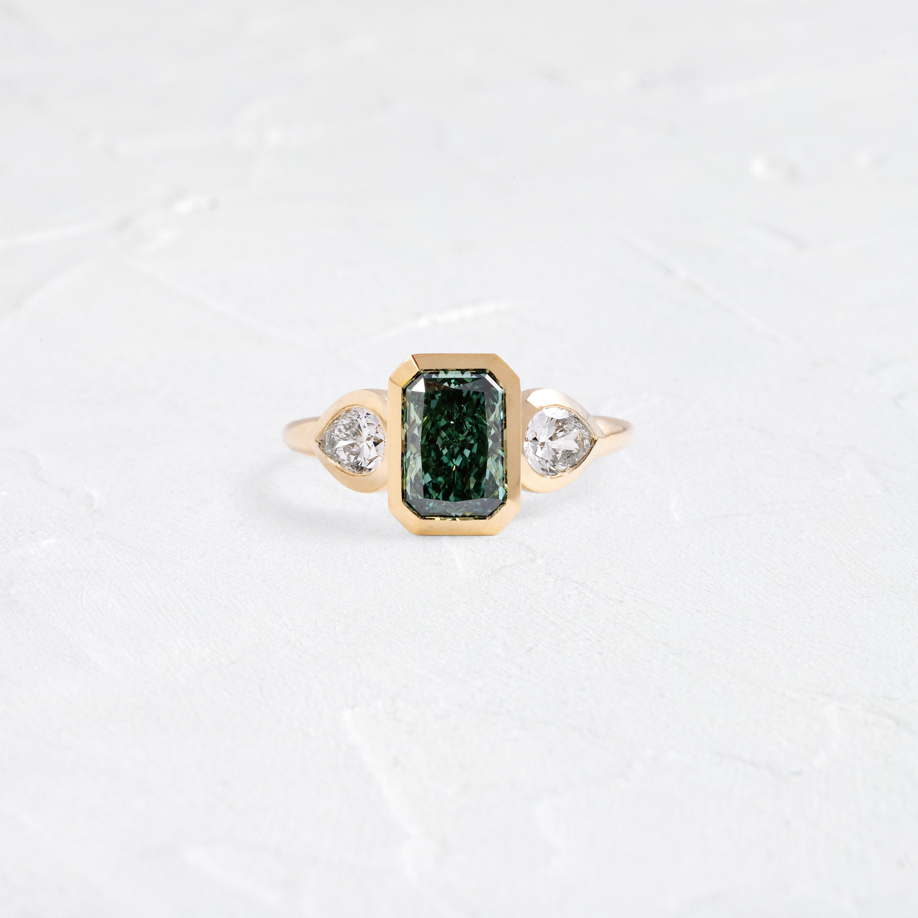Moonrise Ring, 1.51ct. Lab-Grown Green Diamond | Melanie Casey Jewelry