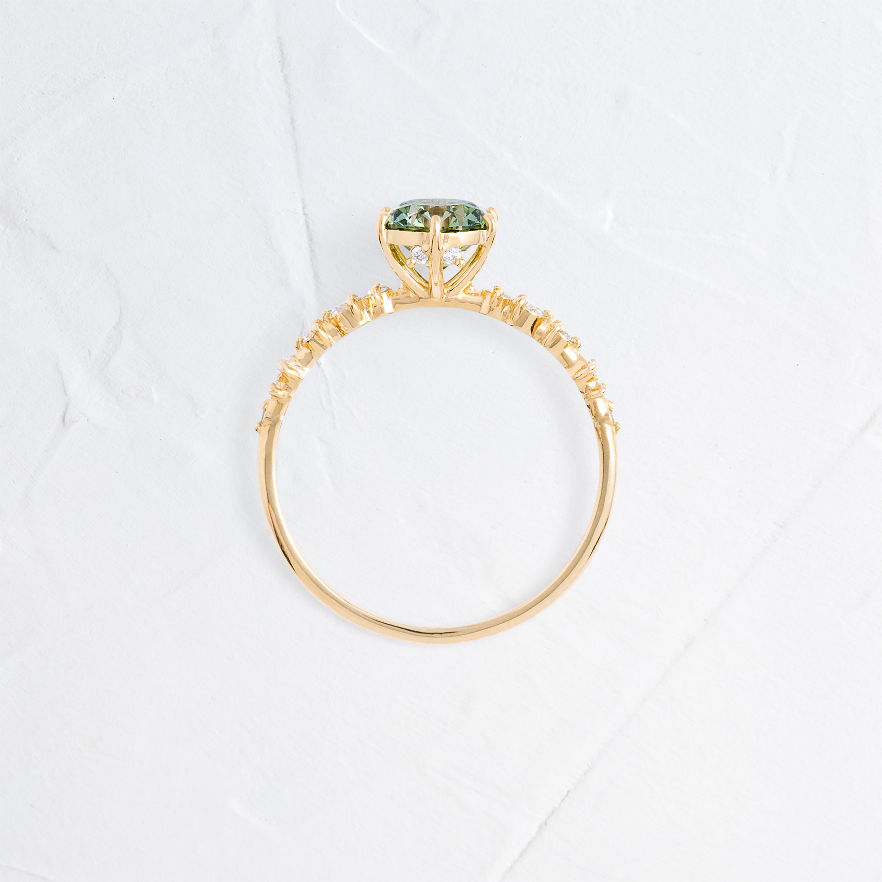 Edison Ring, 1.04ct. Lab-Grown Green Diamond | Melanie Casey Fine