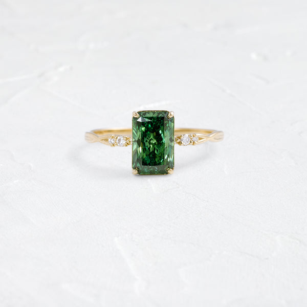 Trestle Ring, 1.33ct. Lab-Grown Green Diamond | Melanie Casey Jewelry