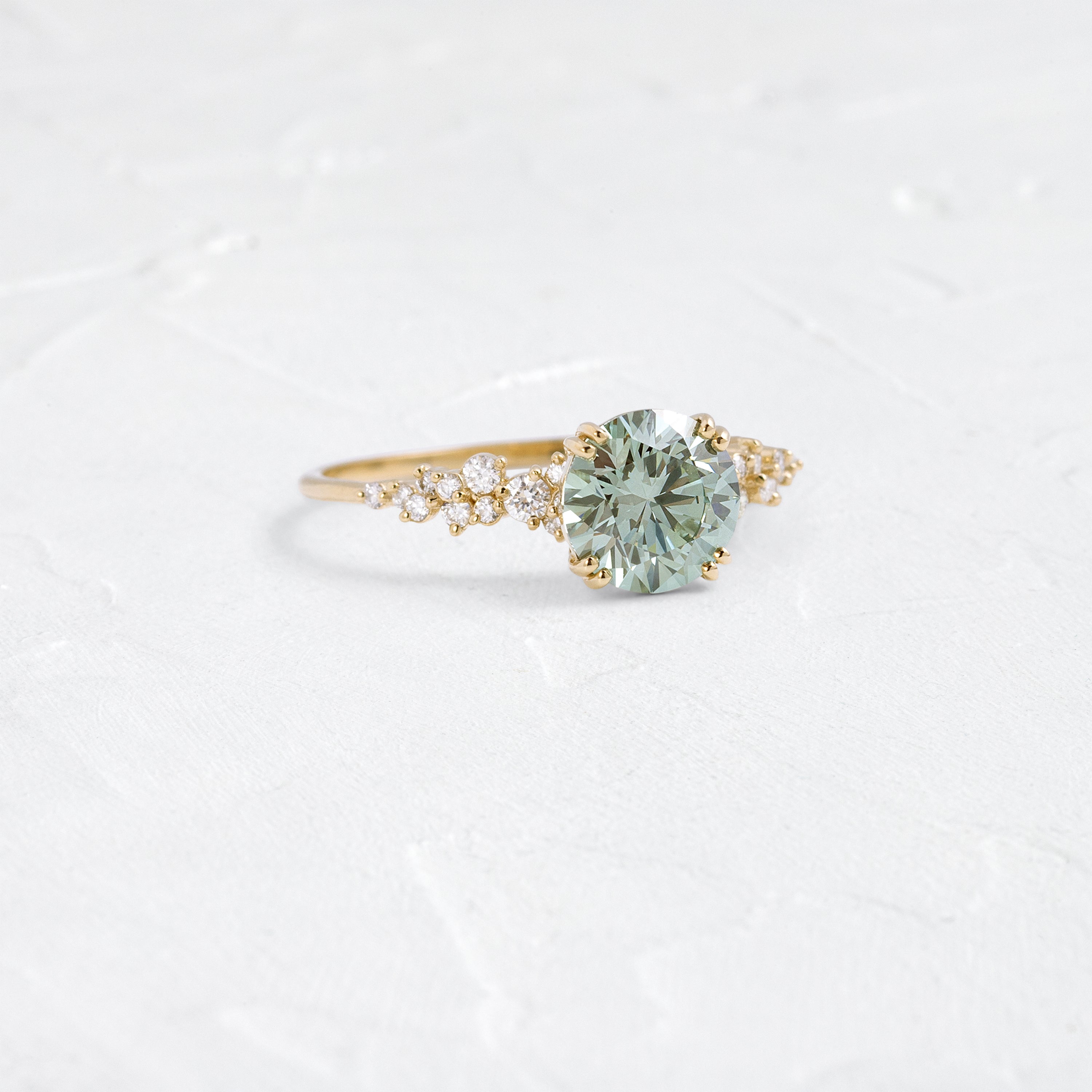 On The Horizon Ring, 1.25ct. Lab-Grown Green Diamond | Melanie