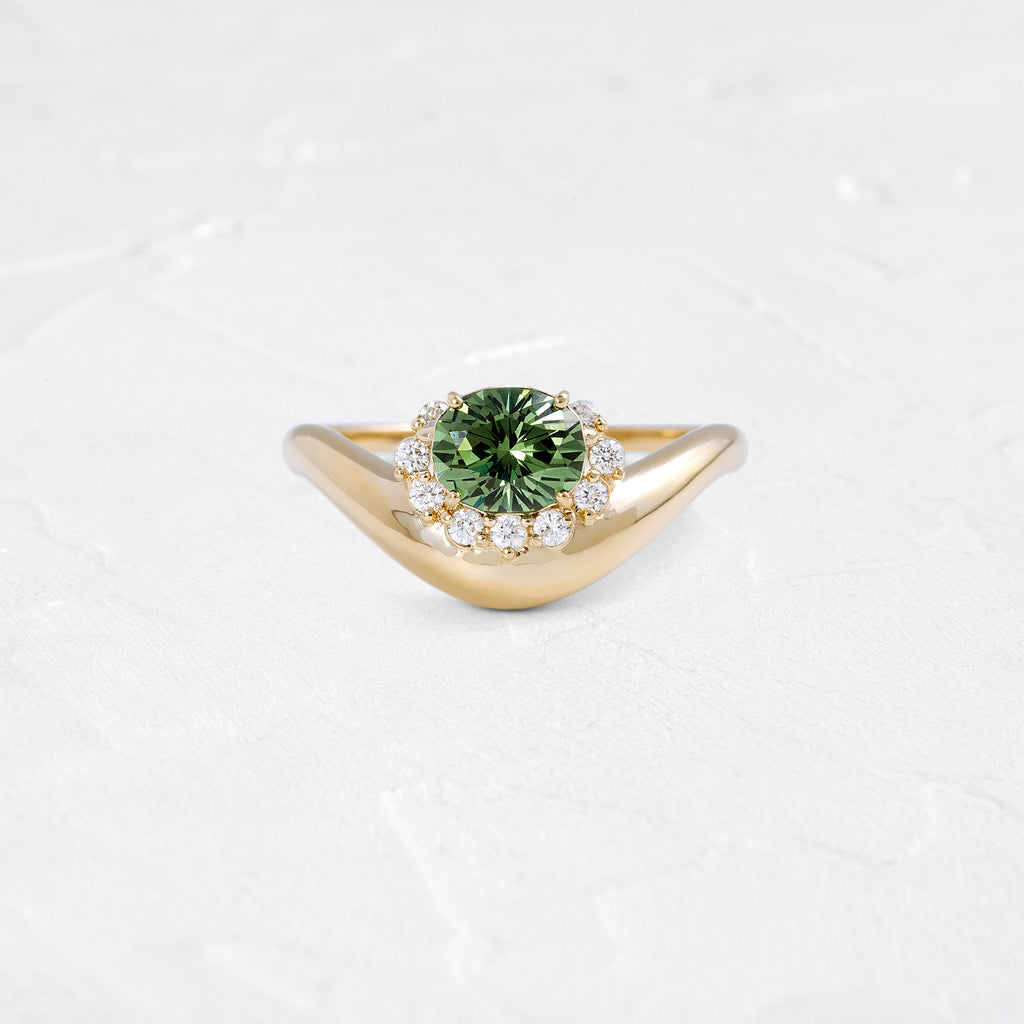 Astronomer Ring, Mint Green Demantoid Garnet Melanie Casey