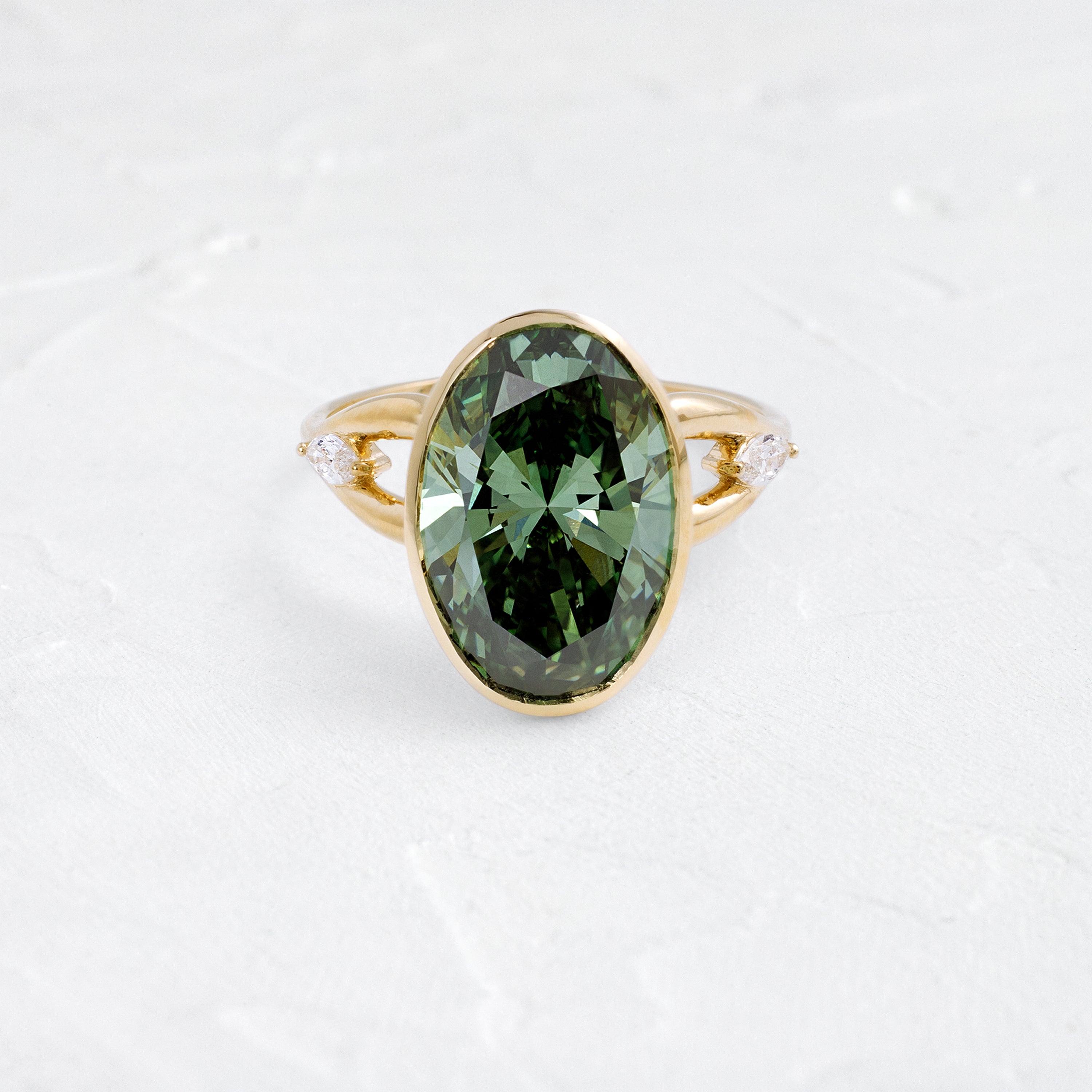 Oracle Ring, 6.01ct. Lab-Grown Green Diamond | Melanie Casey Jewelry