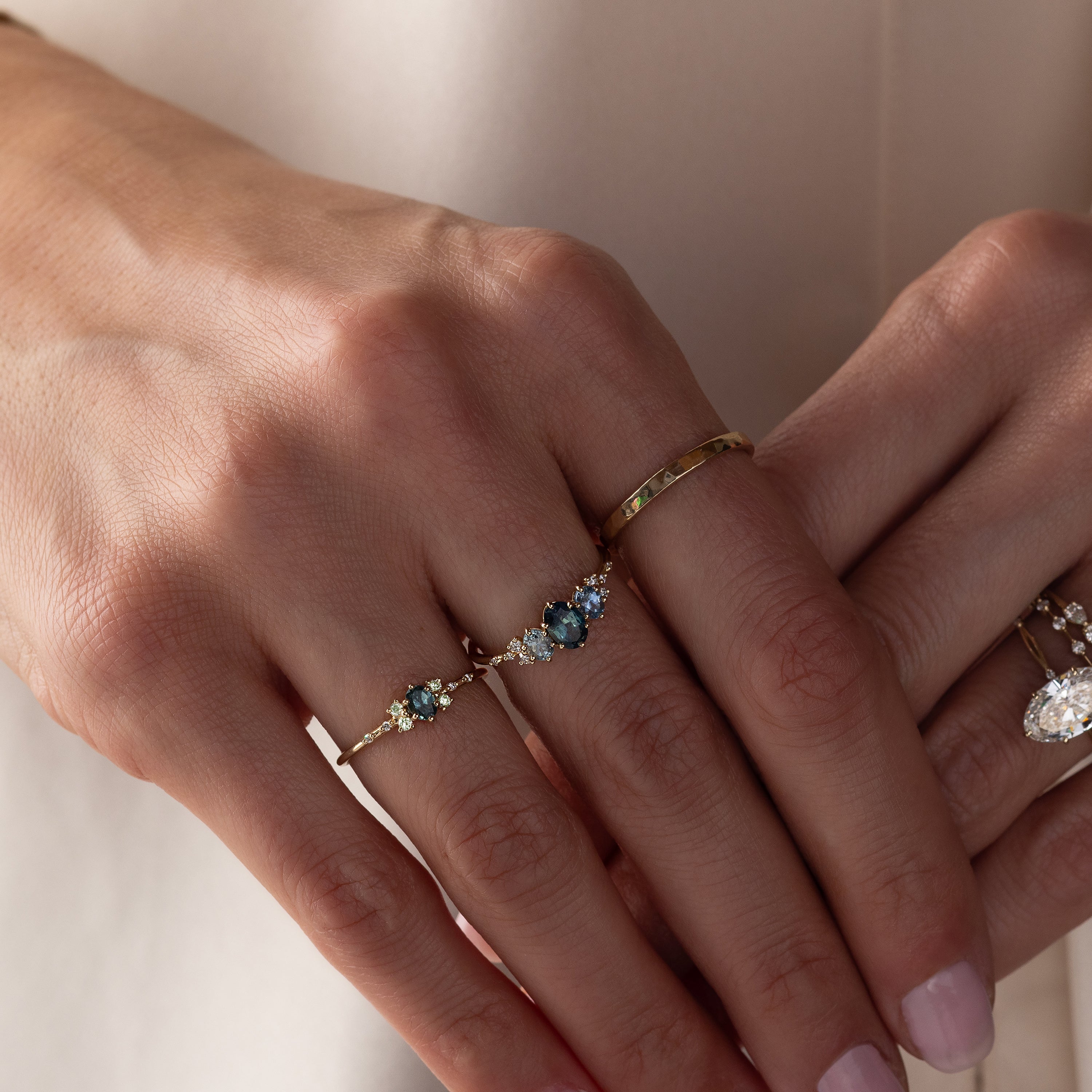 Woodland Cluster Ring in Green Tourmaline | Melanie Casey Jewelry