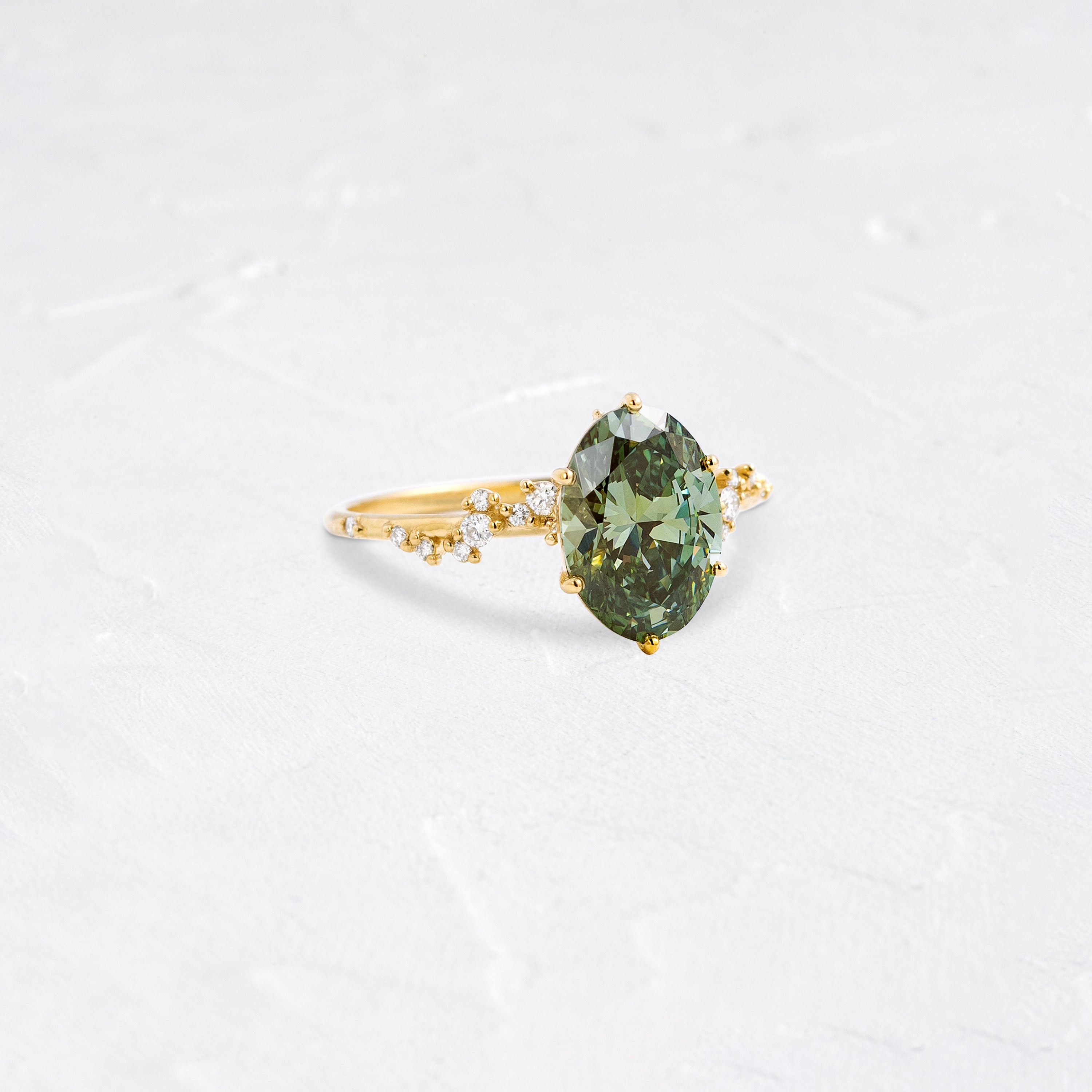 Wisteria Ring, 1.57ct. Lab-Grown Green Diamond | Melanie Casey